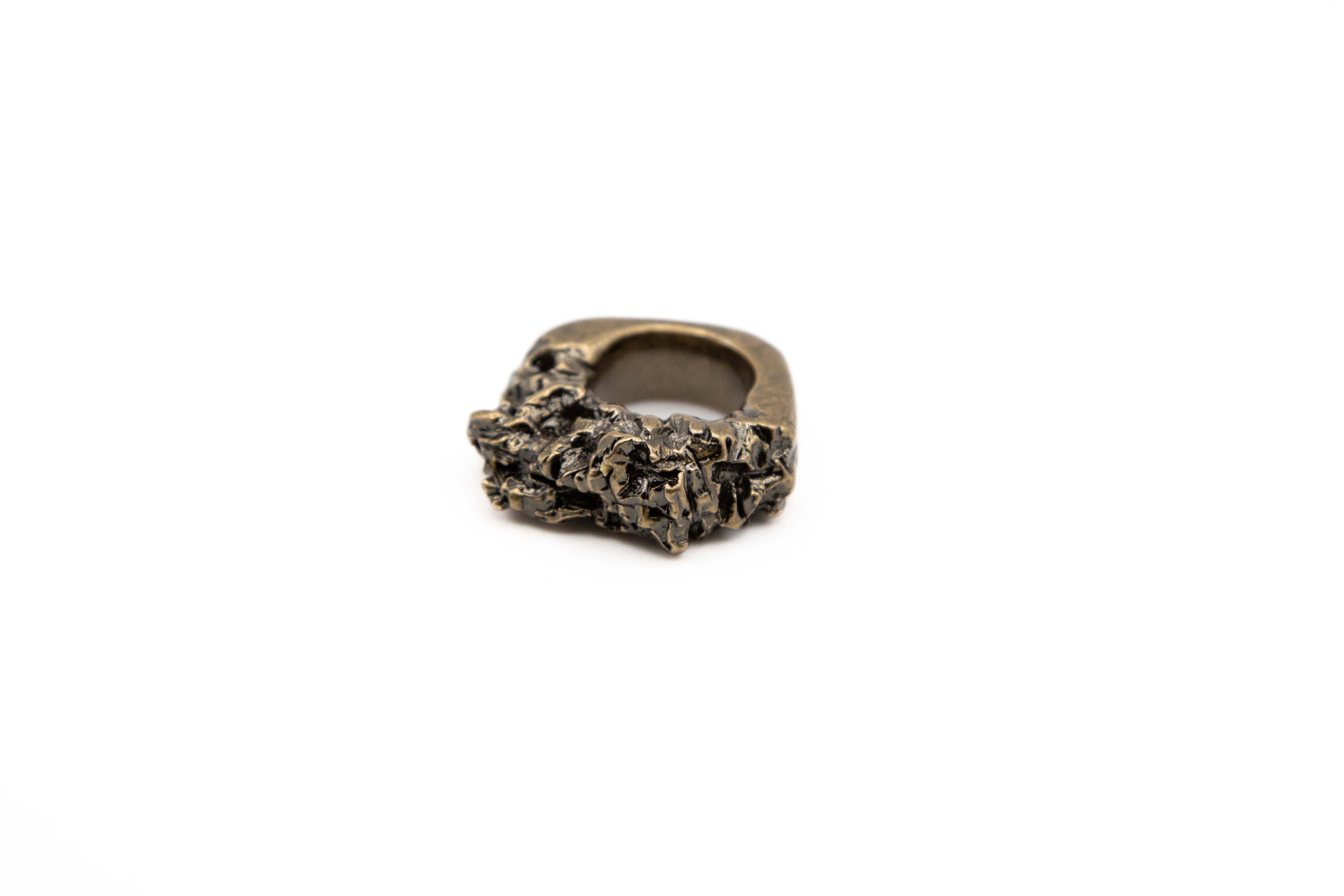 CRATERE GOLD 24K gold-plated brass Ring