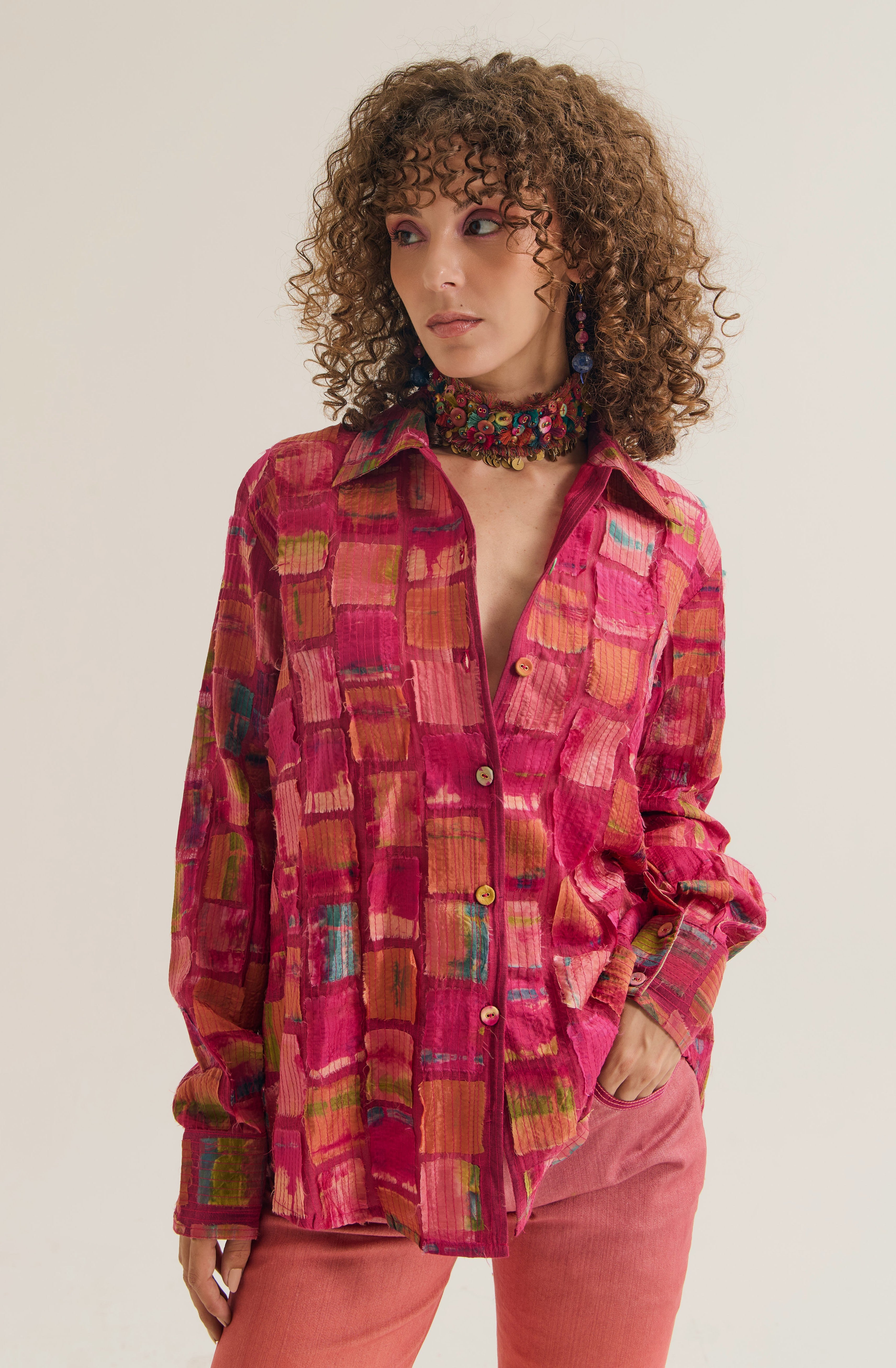 COSMOS SHIRT FUCHSIA