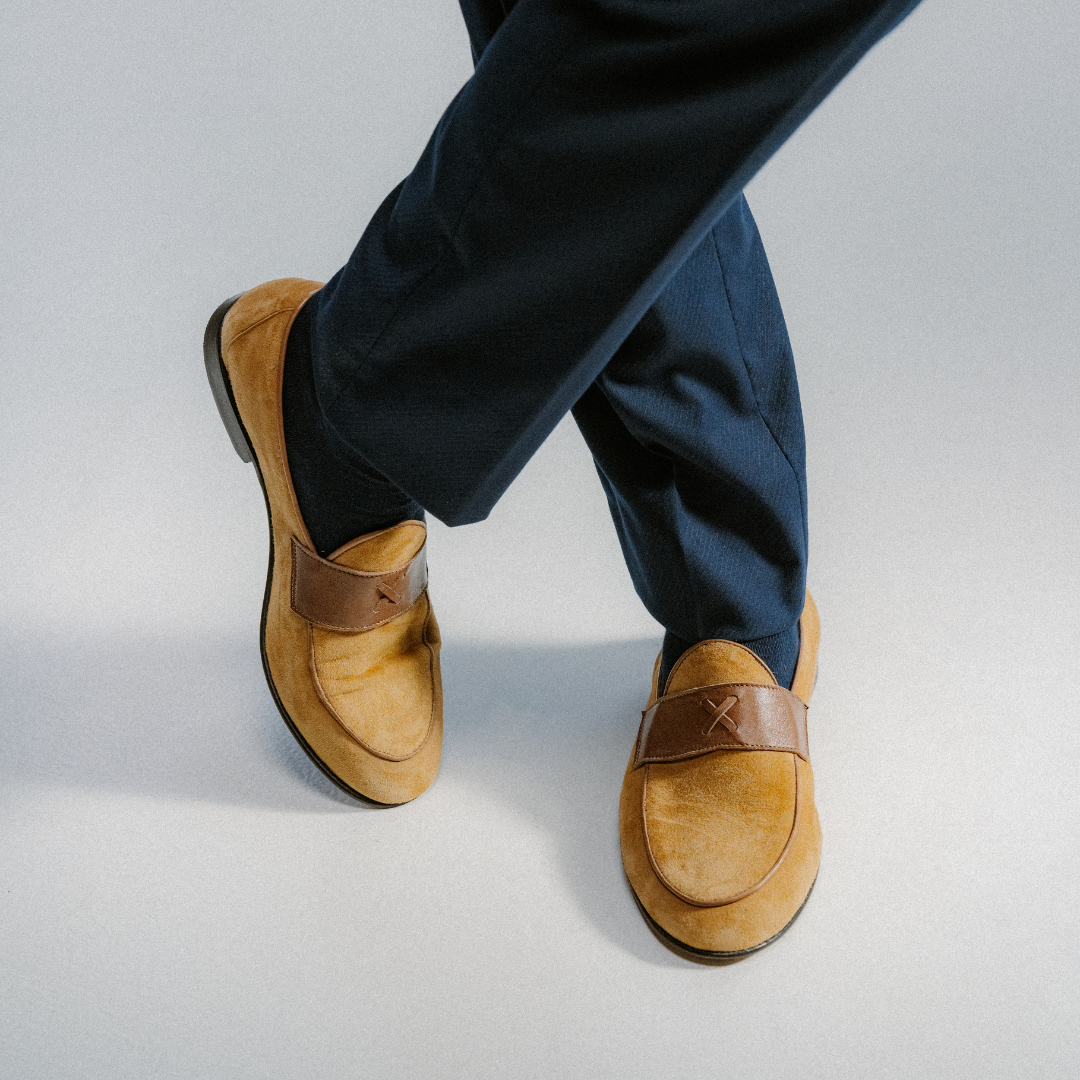 Men's Tan Suede Centesimo