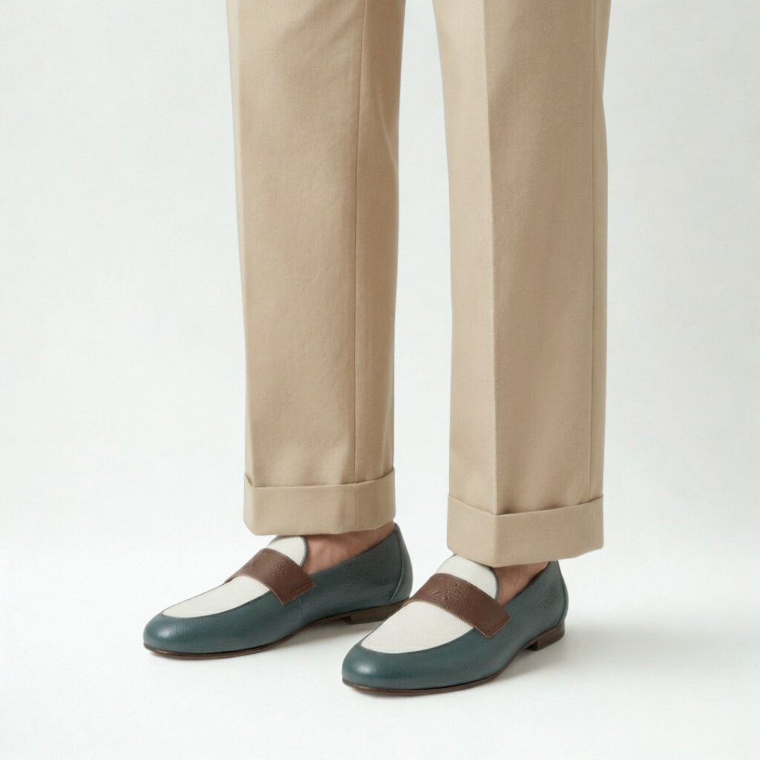 Men's Tri-Tone Leather Centesimo