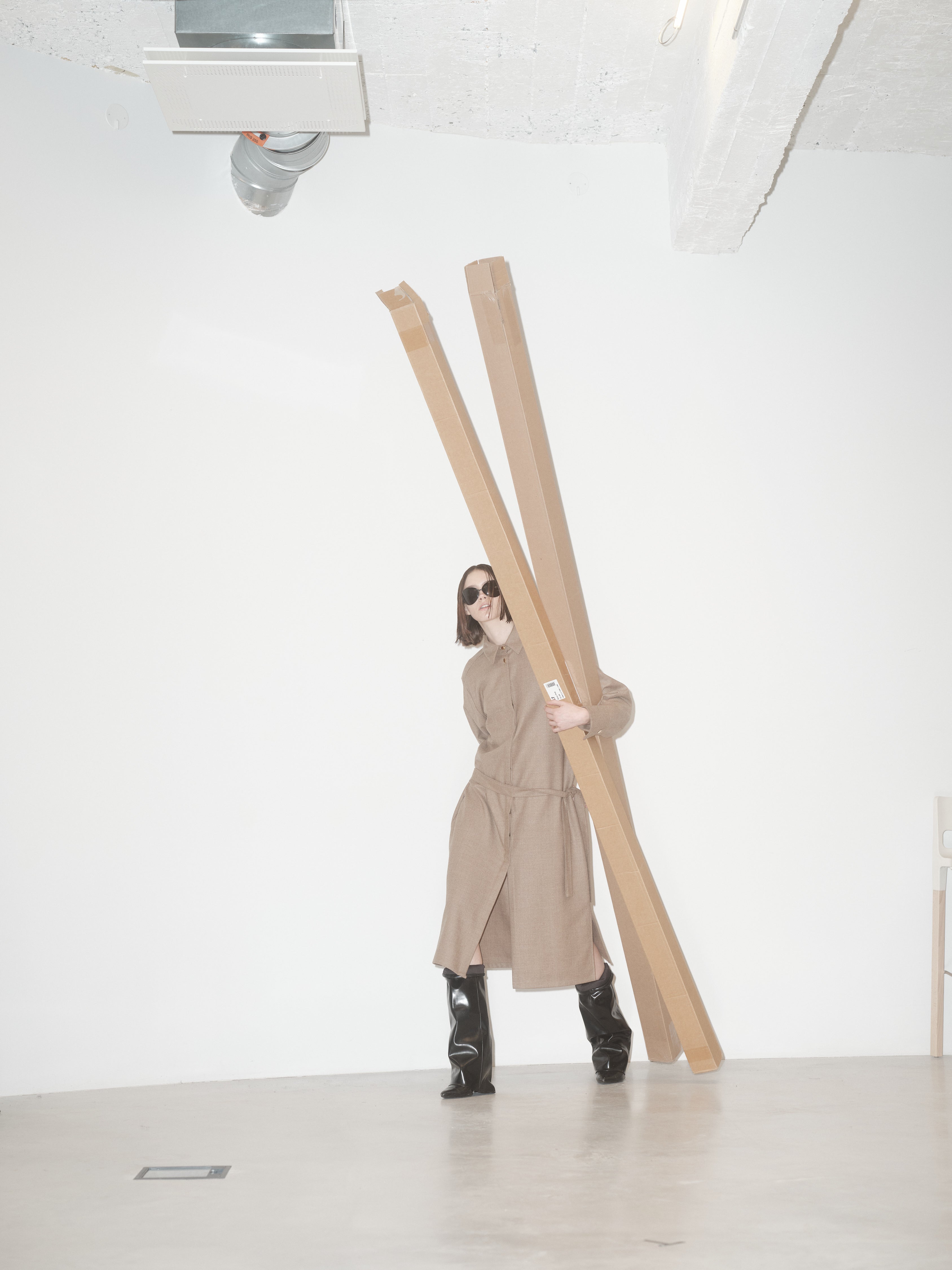 Charisma Chic Dress in Checked Wool