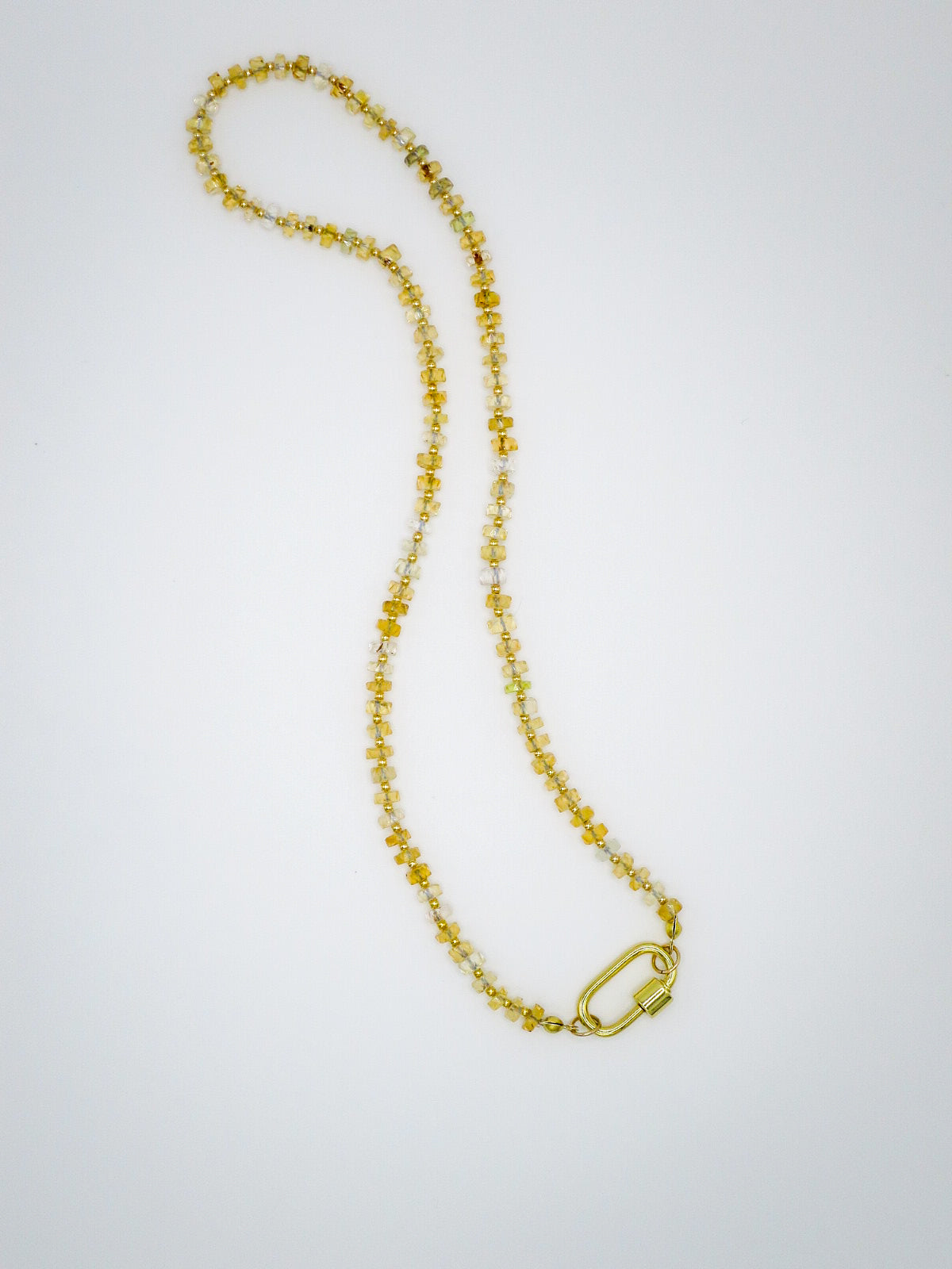 Citrine Carabiner Necklace