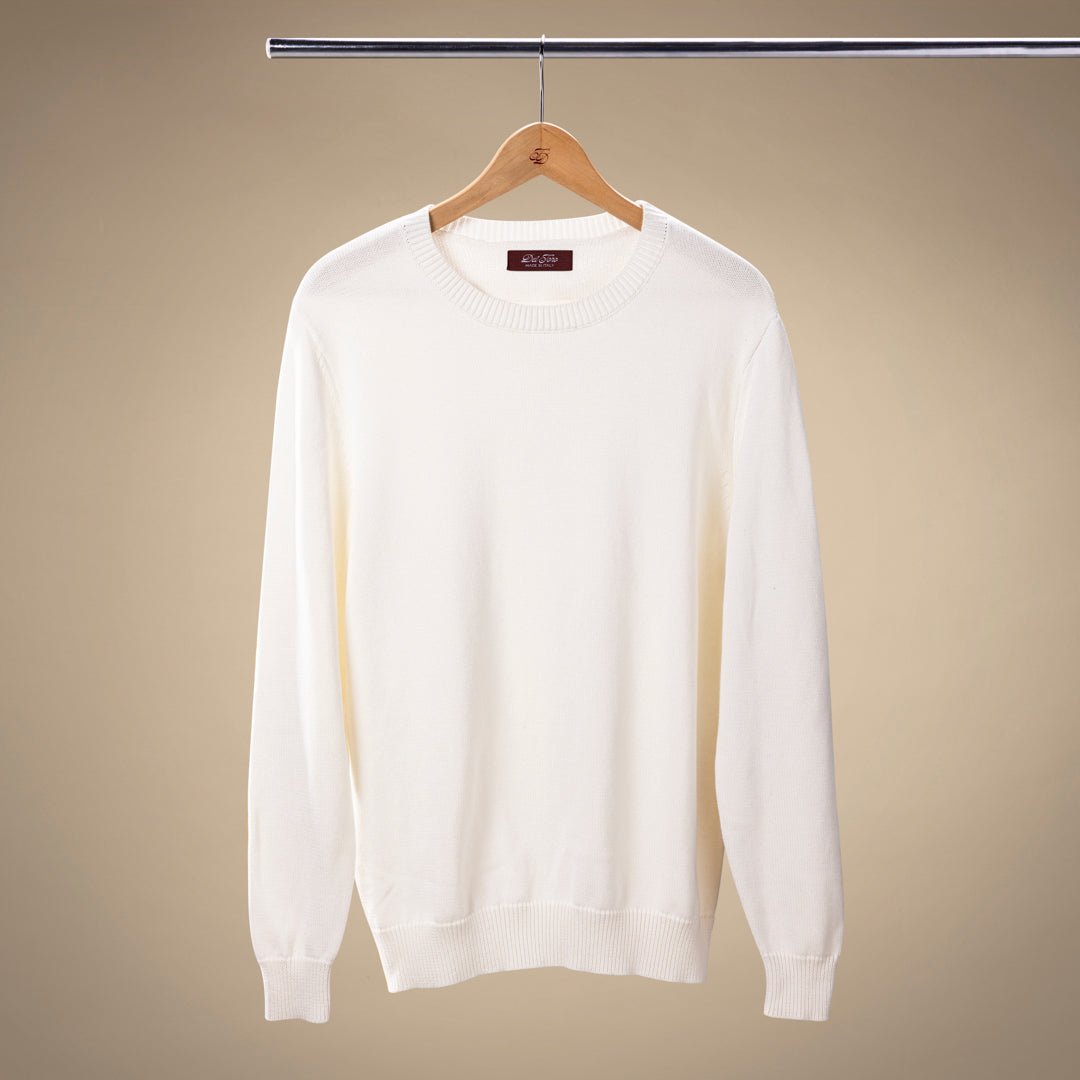 Men's Classic Crewneck Sweater - Vintage White
