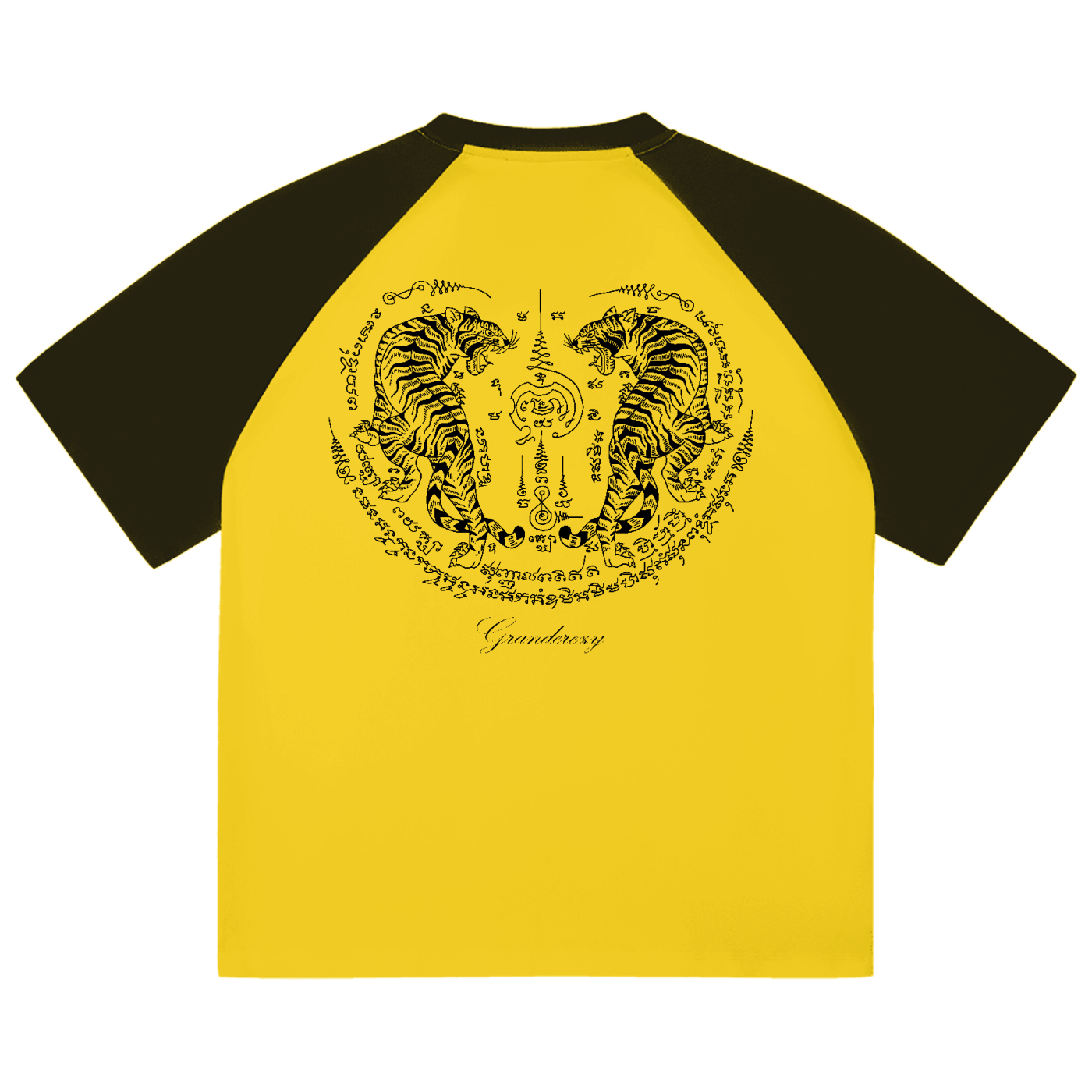 BLESSING TEE BLACK AND YELLOW