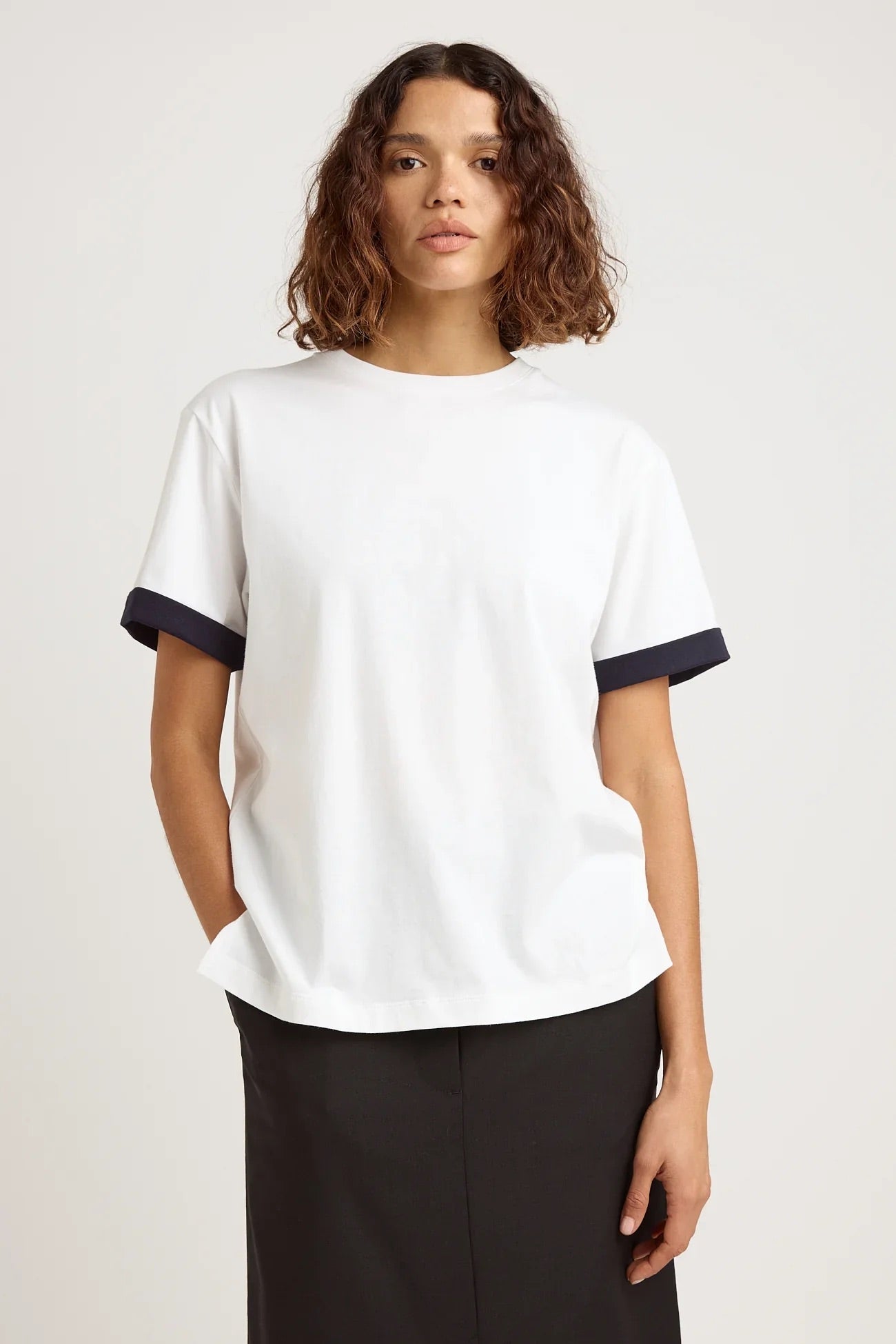 TRLE- Contrast Sleeve Tee