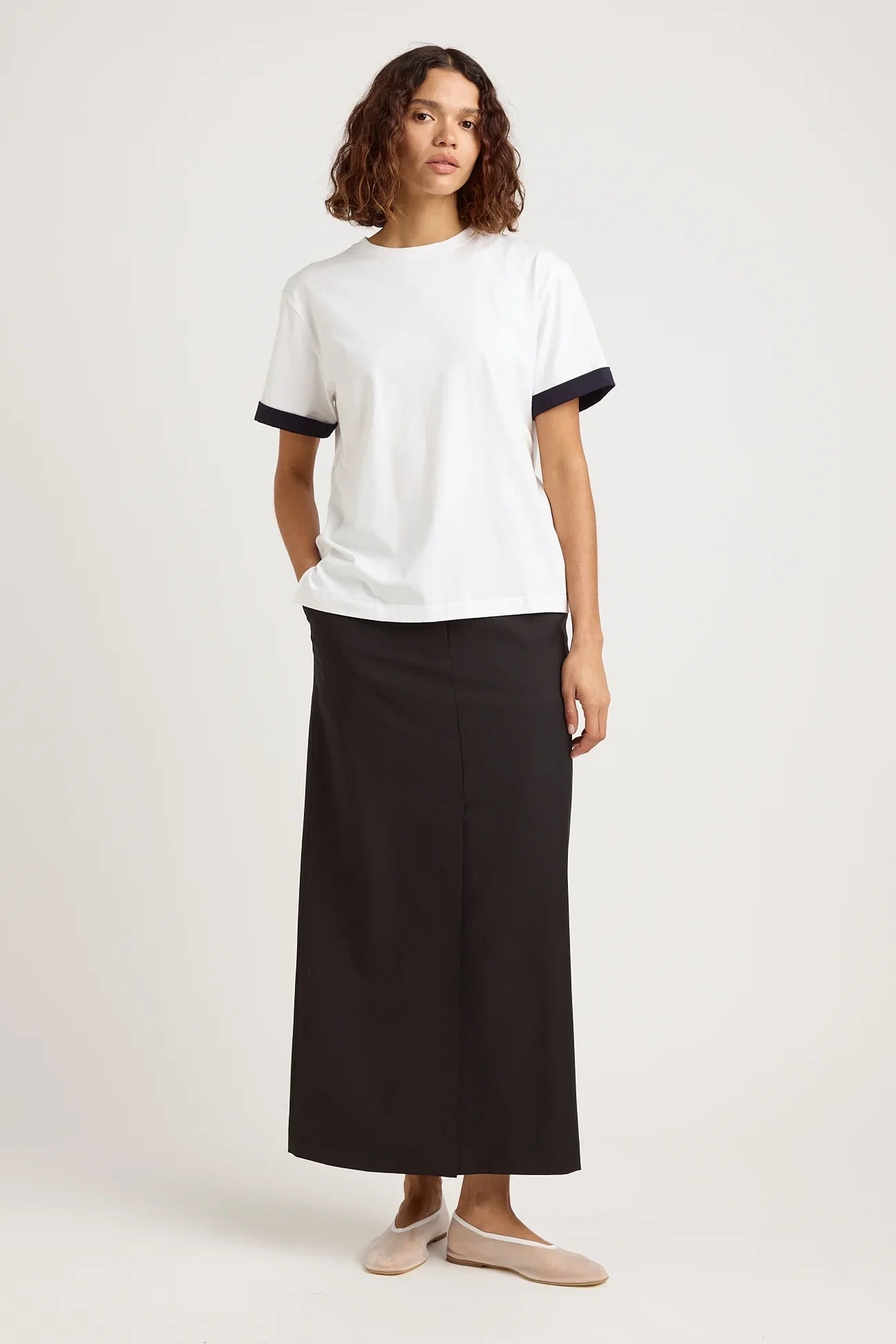 TRLE- Contrast Sleeve Tee