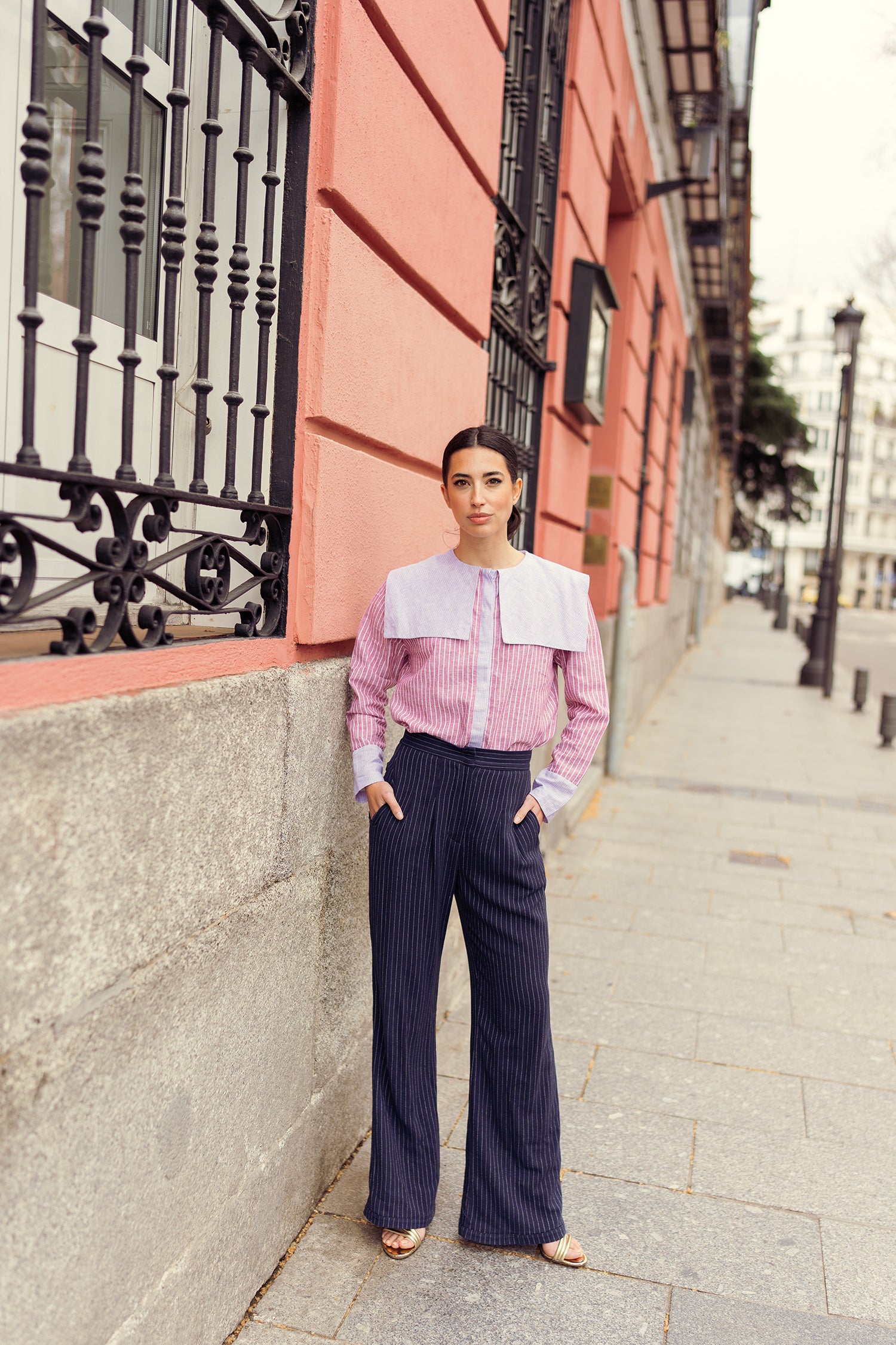 TOP LOULOU ROSA-LILA