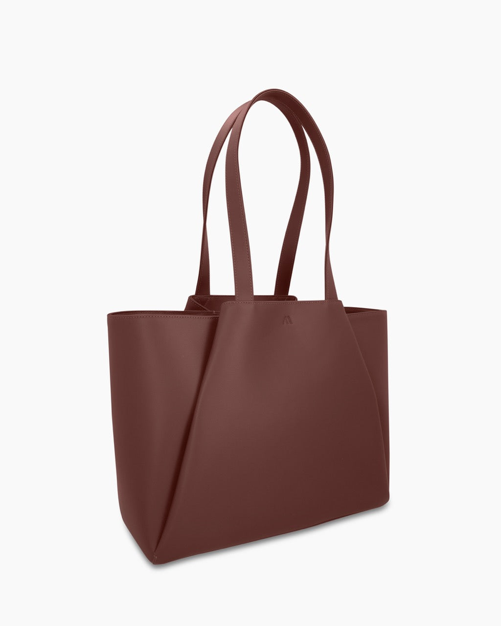 MIDI PYRAMID - PLAIN LEATHER - CHESTNUT BROWN