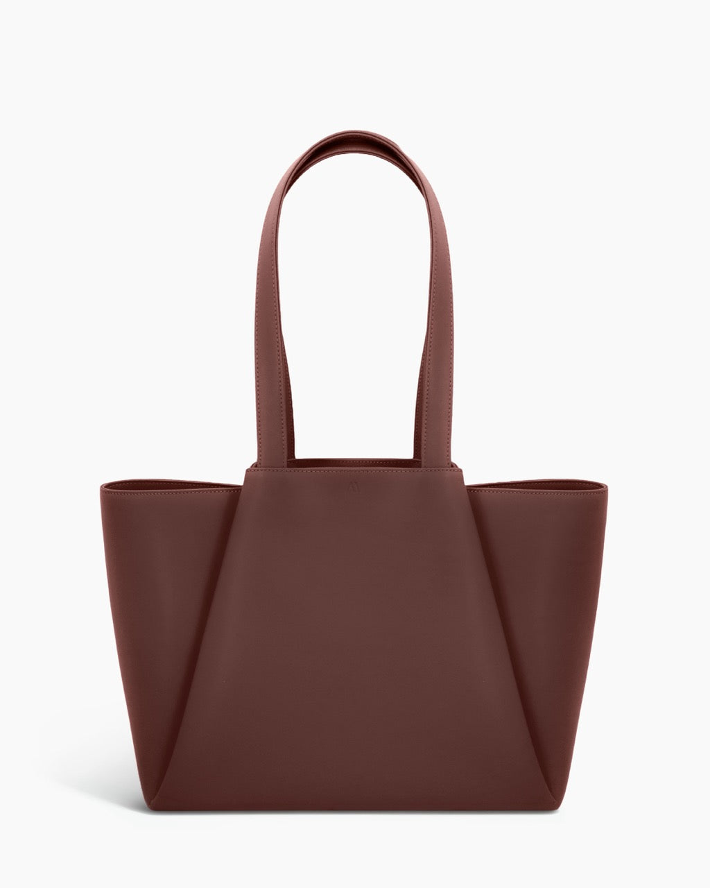 MIDI PYRAMID - PLAIN LEATHER - CHESTNUT BROWN