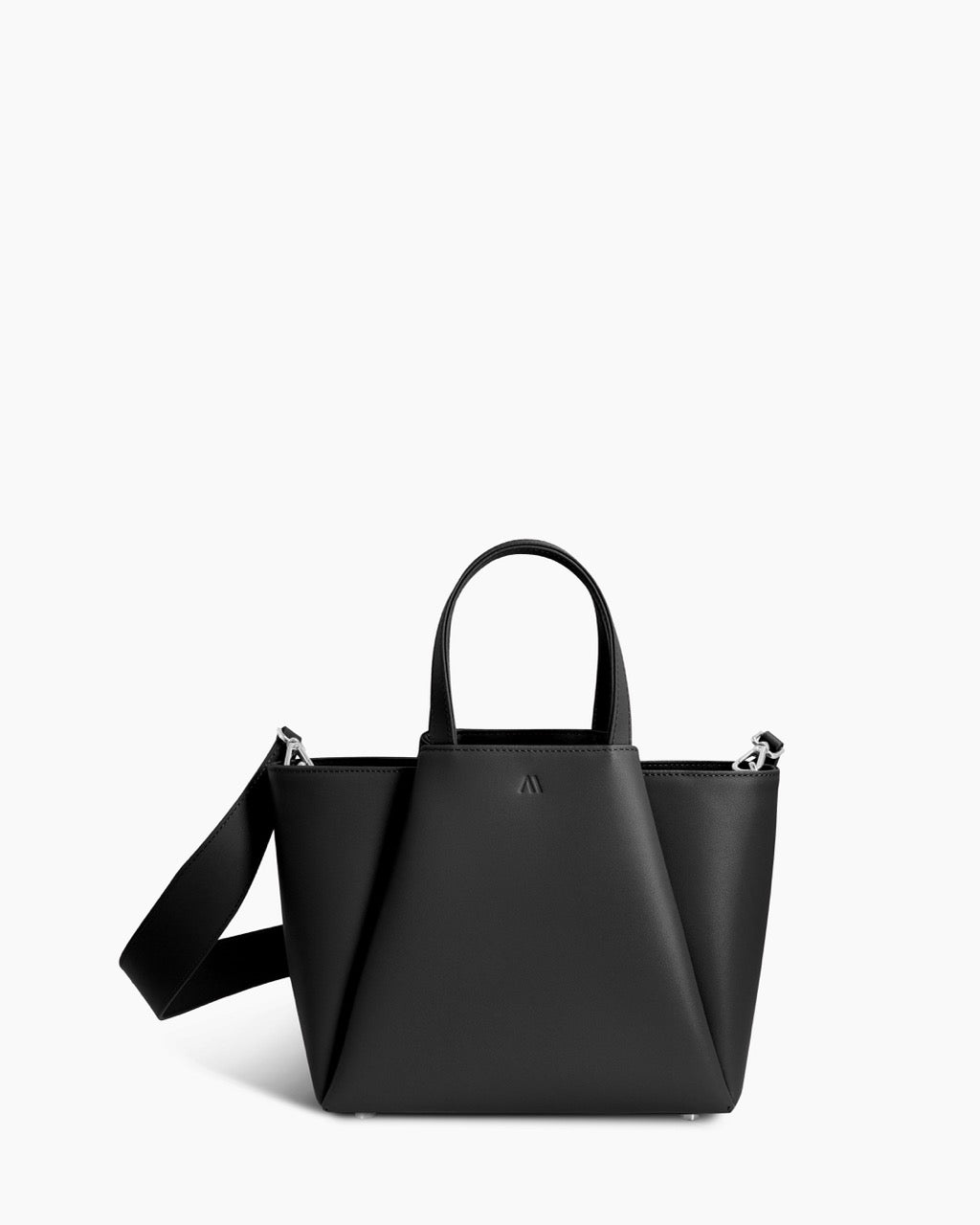 MINI PYRAMID - PLAIN LEATHER - BLACK