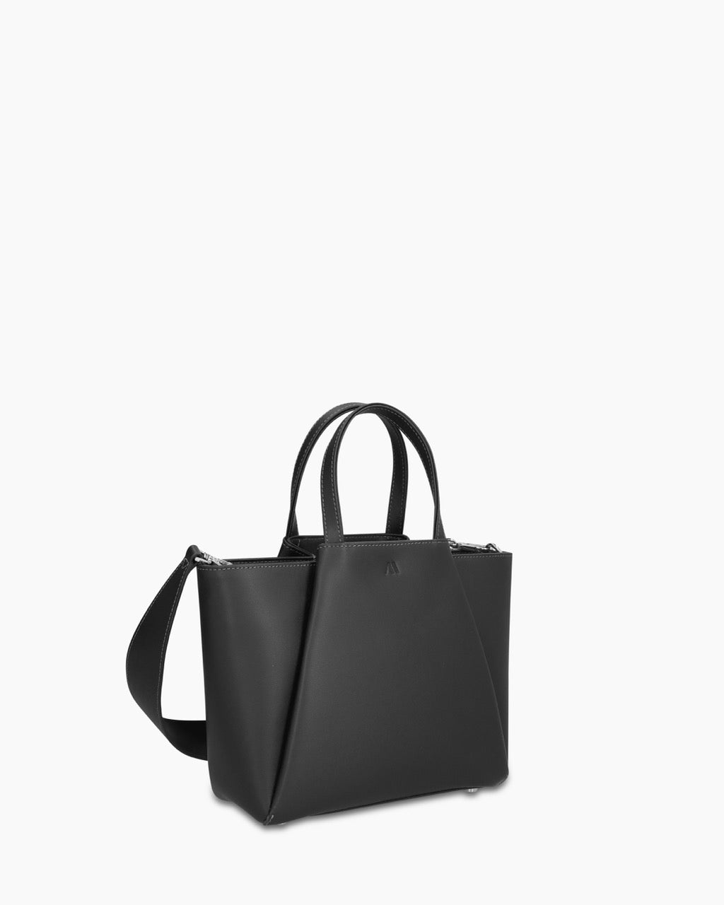 MINI PYRAMID - PLAIN LEATHER - BLACK