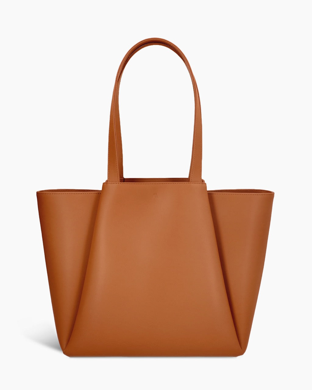 PYRAMID - PLAIN LEATHER - COGNAC