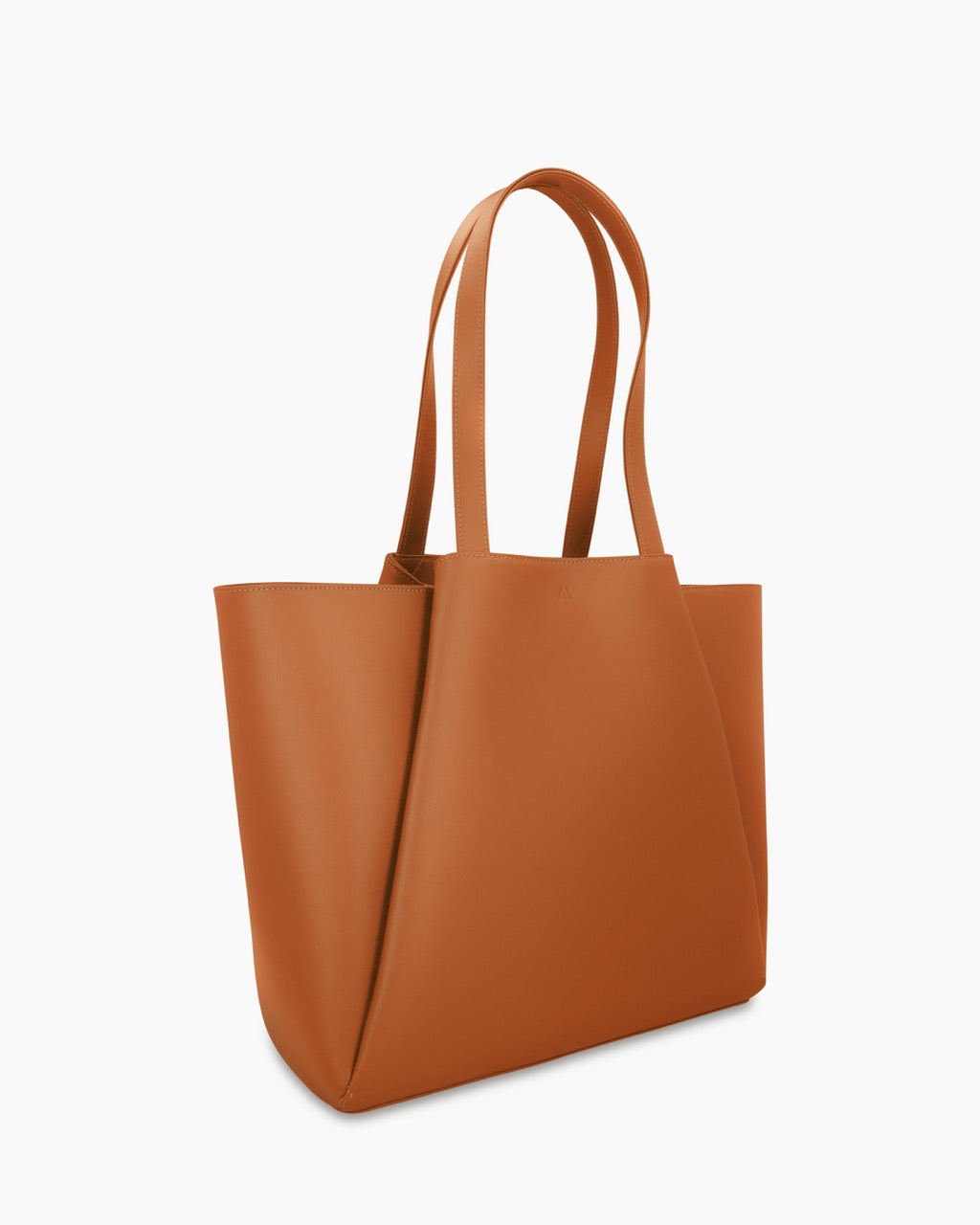 PYRAMID - PLAIN LEATHER - COGNAC