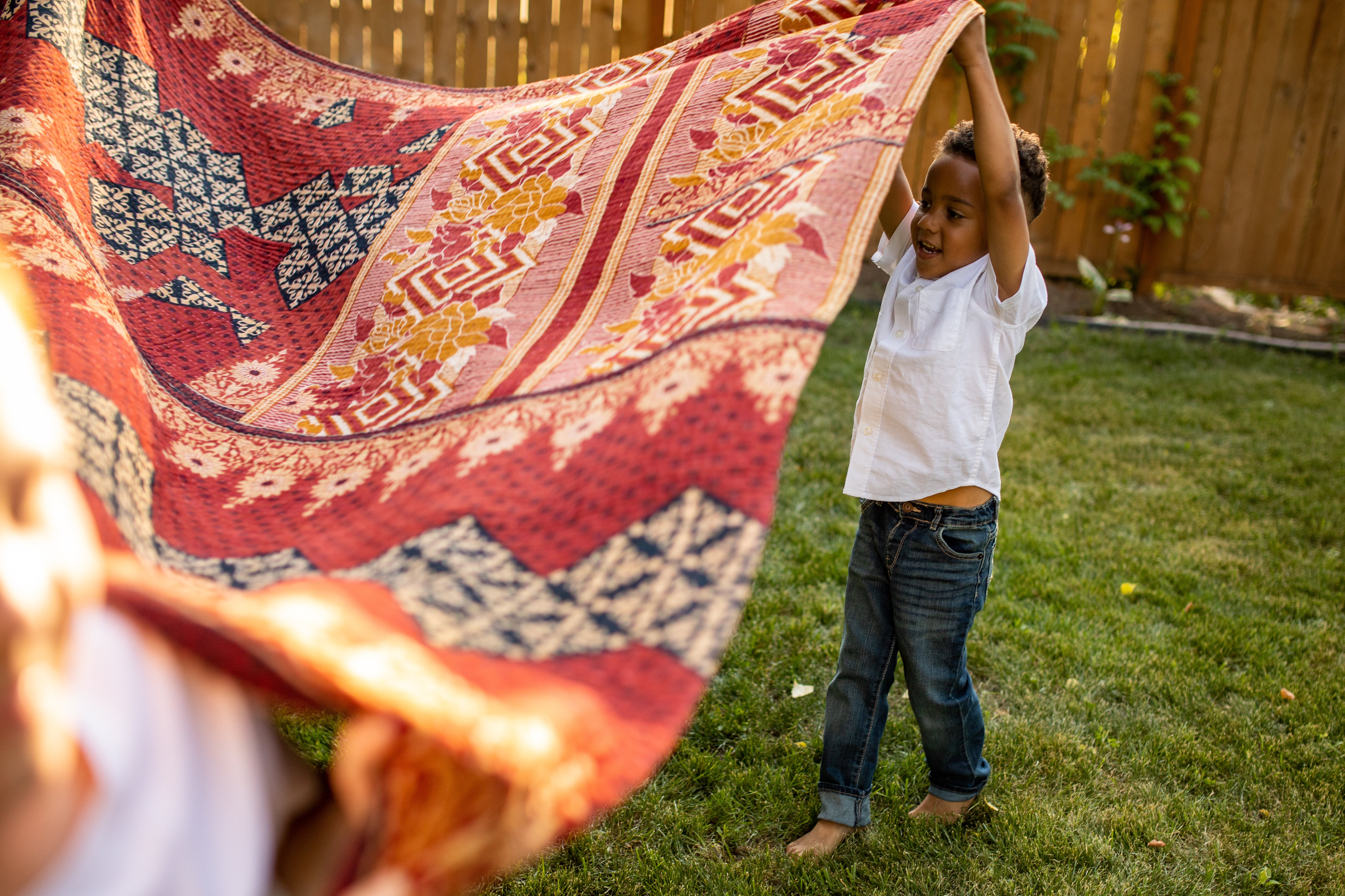 Kantha double size blankets, 78x78"