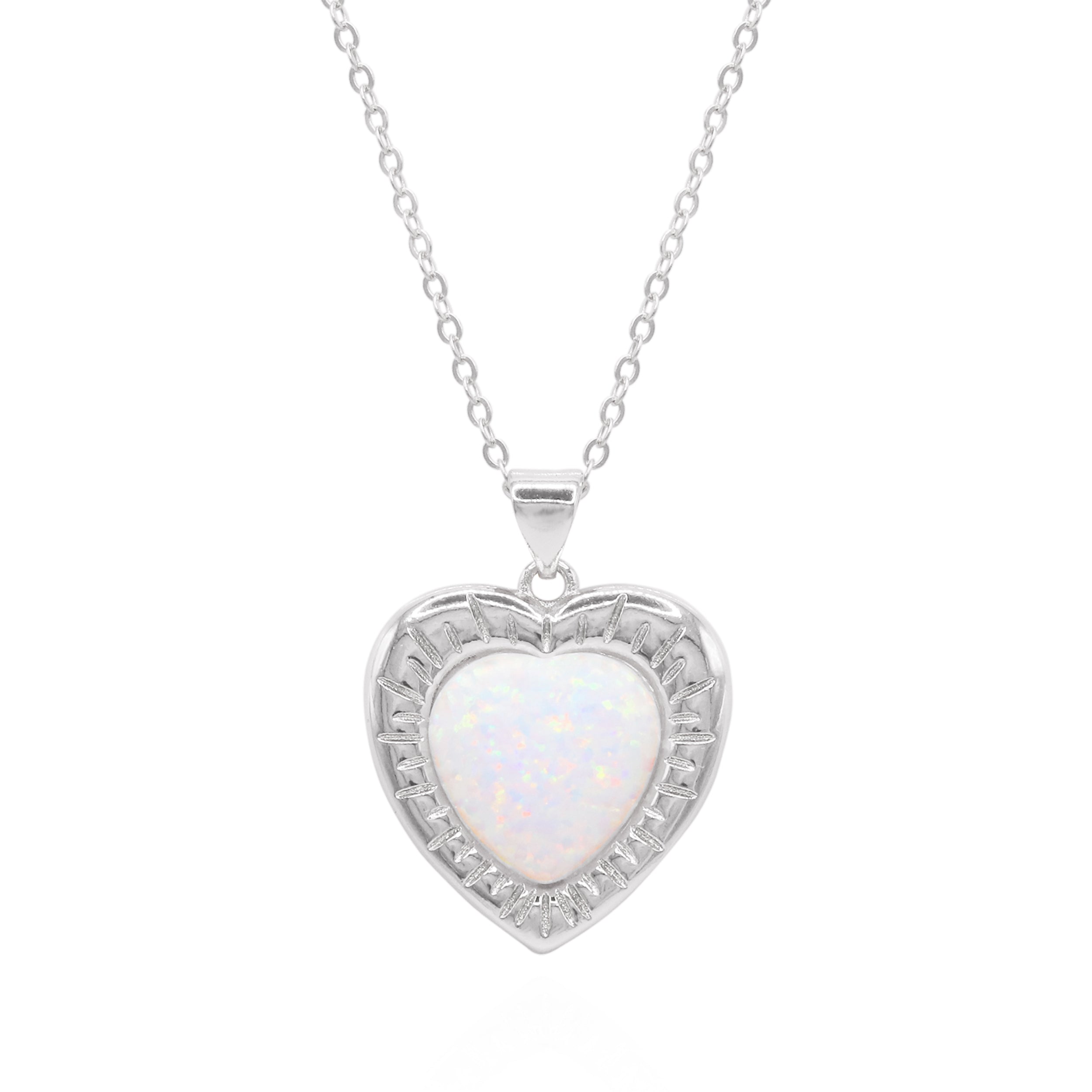 CORA HEART NECKLACE SILVER