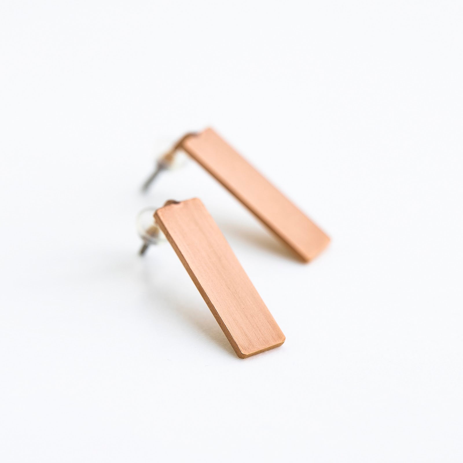 Corner Rose Gold Earrings