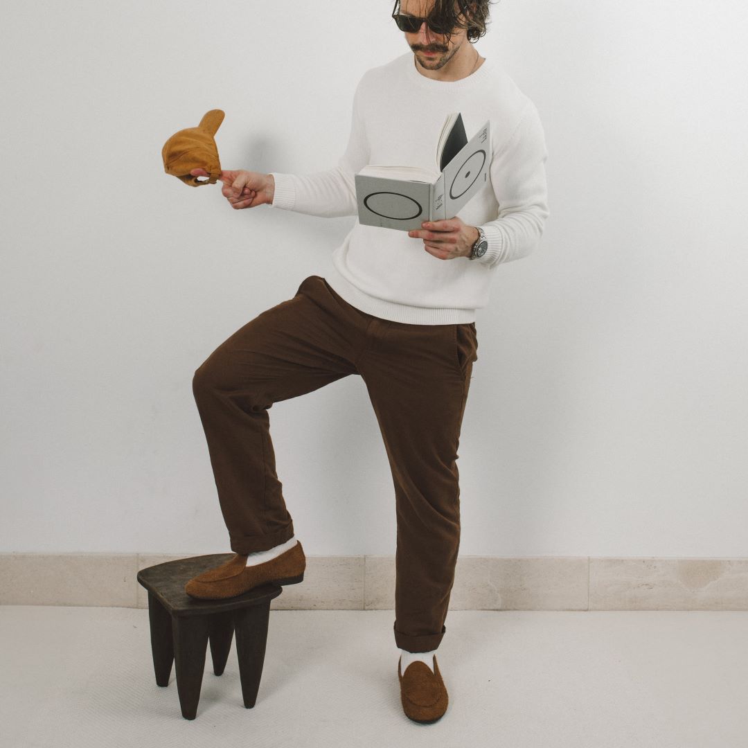 Men's Classic Crewneck Sweater - Vintage White