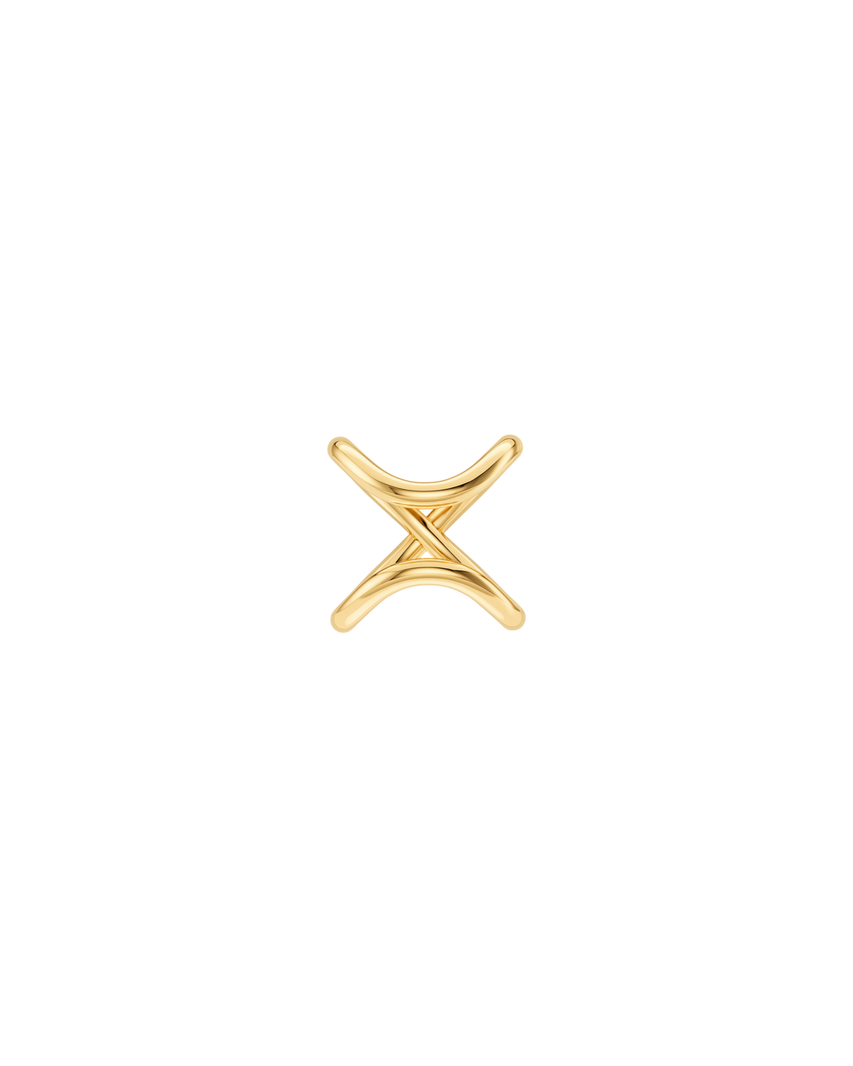 Cross Brace Ear Cuff – 18K Gold Vermeil
