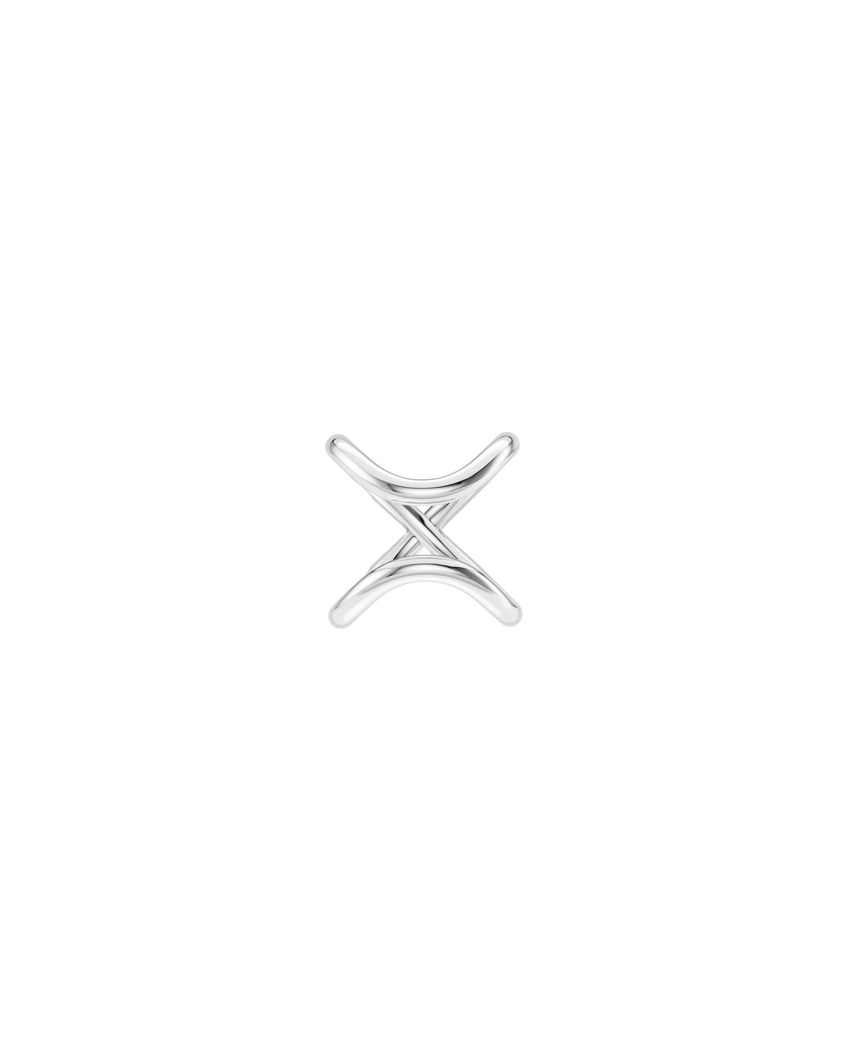 Cross Brace Ear Cuff – Sterling Silver