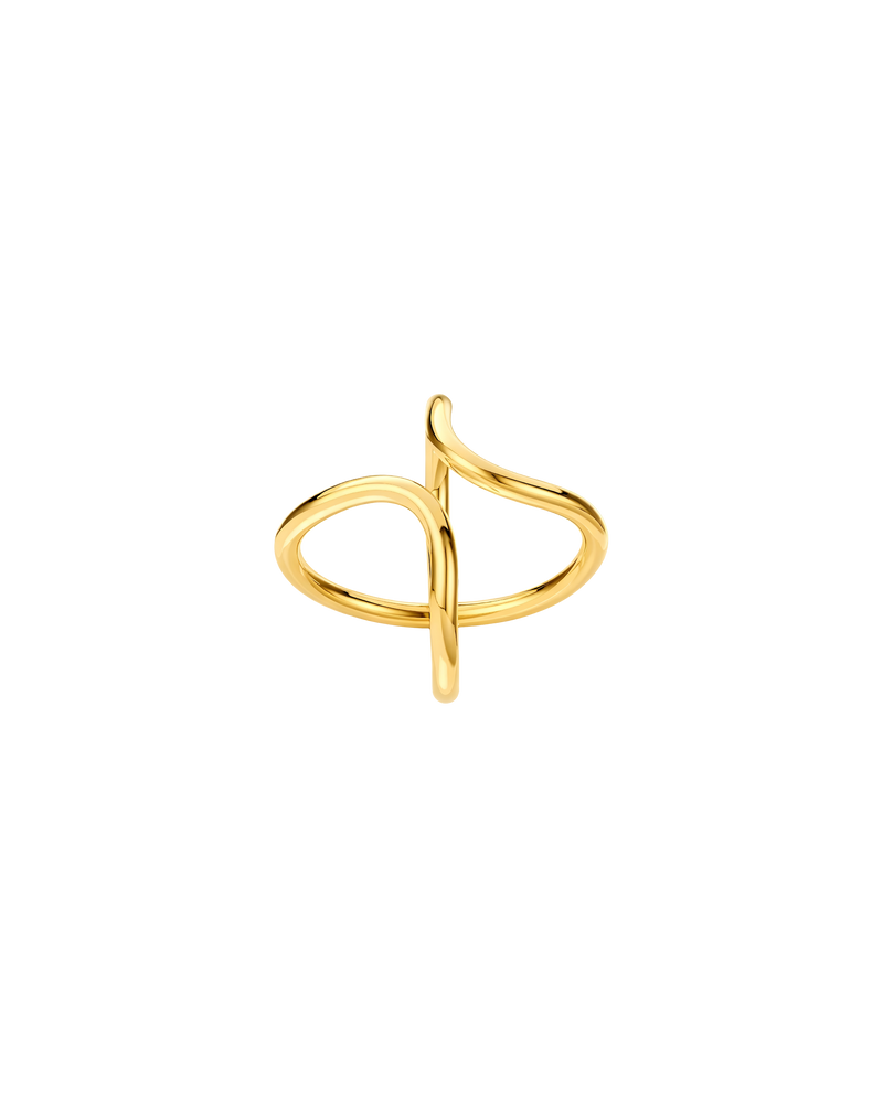 Cross Brace Ring – 18K Gold Vermeil