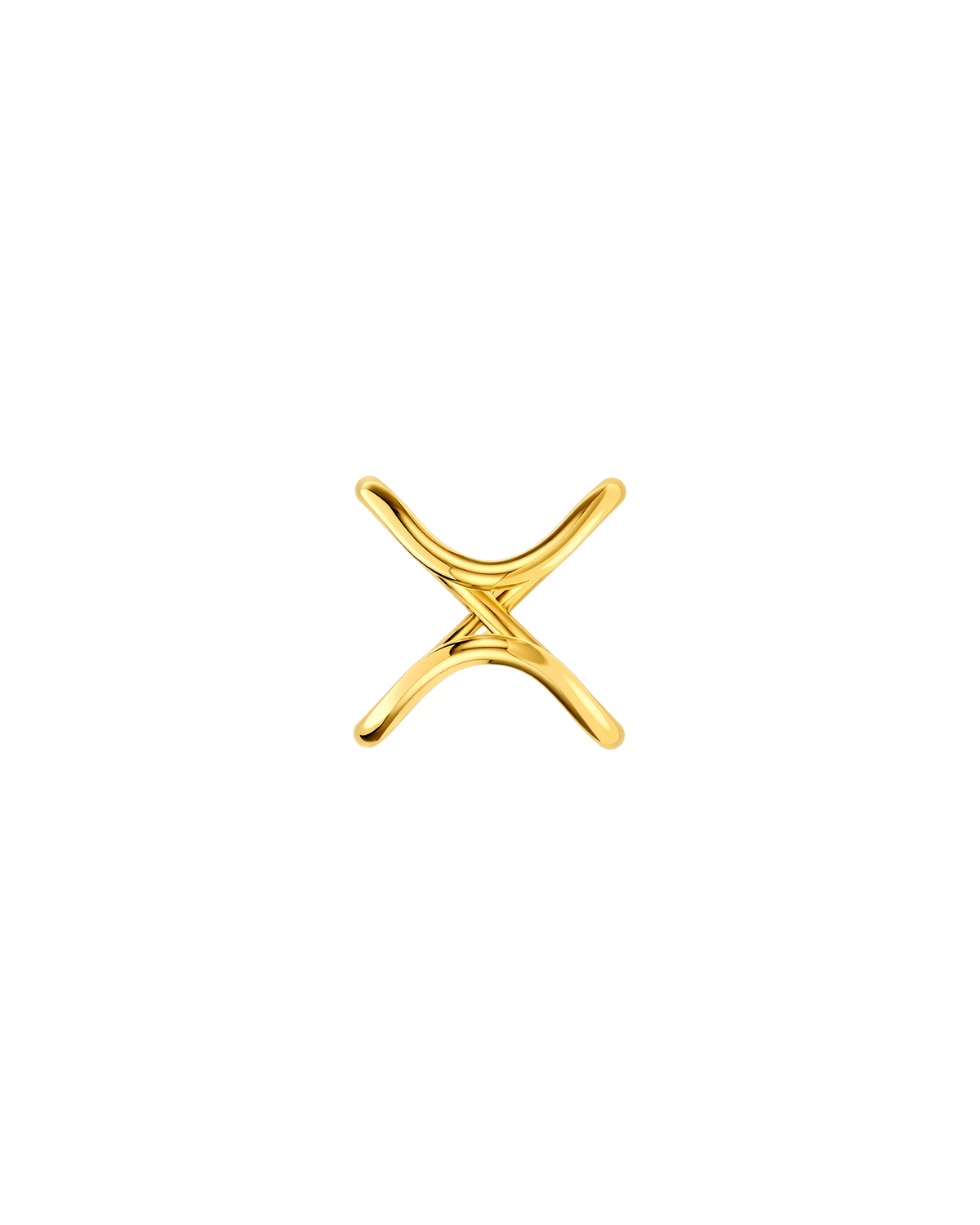 Cross Brace Ring – 18K Gold Vermeil