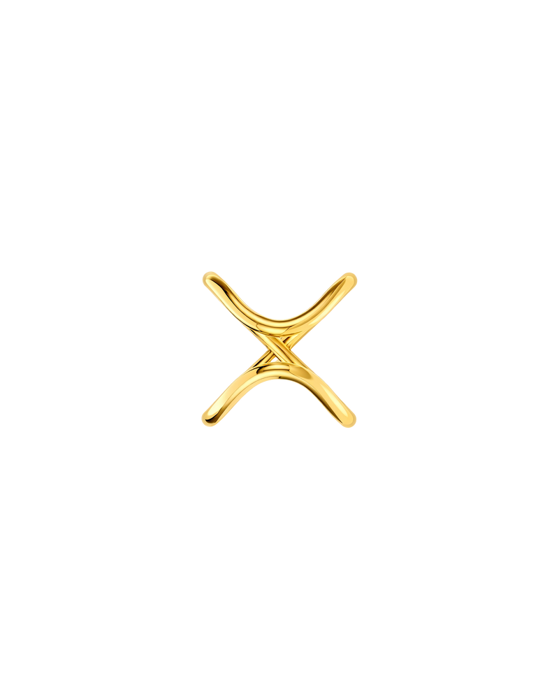 Cross Brace Ring – 18K Gold Vermeil