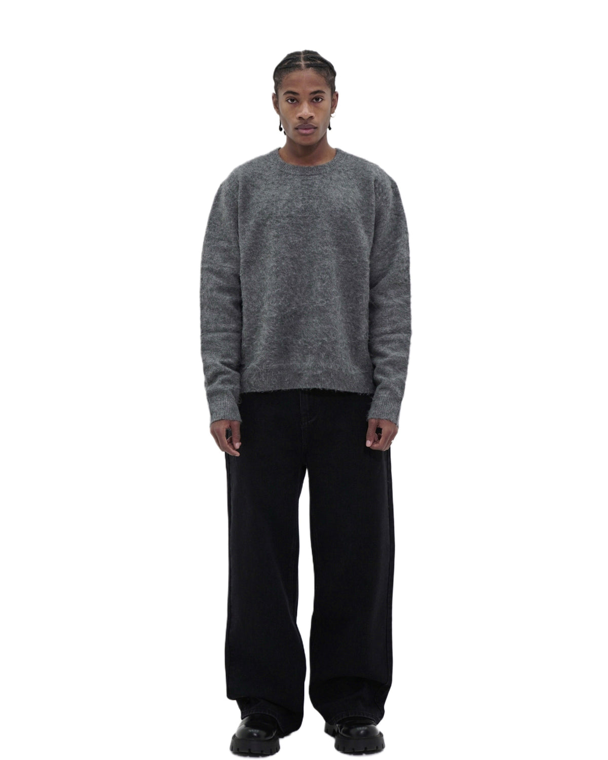 Stone Gray Mohair Sweater