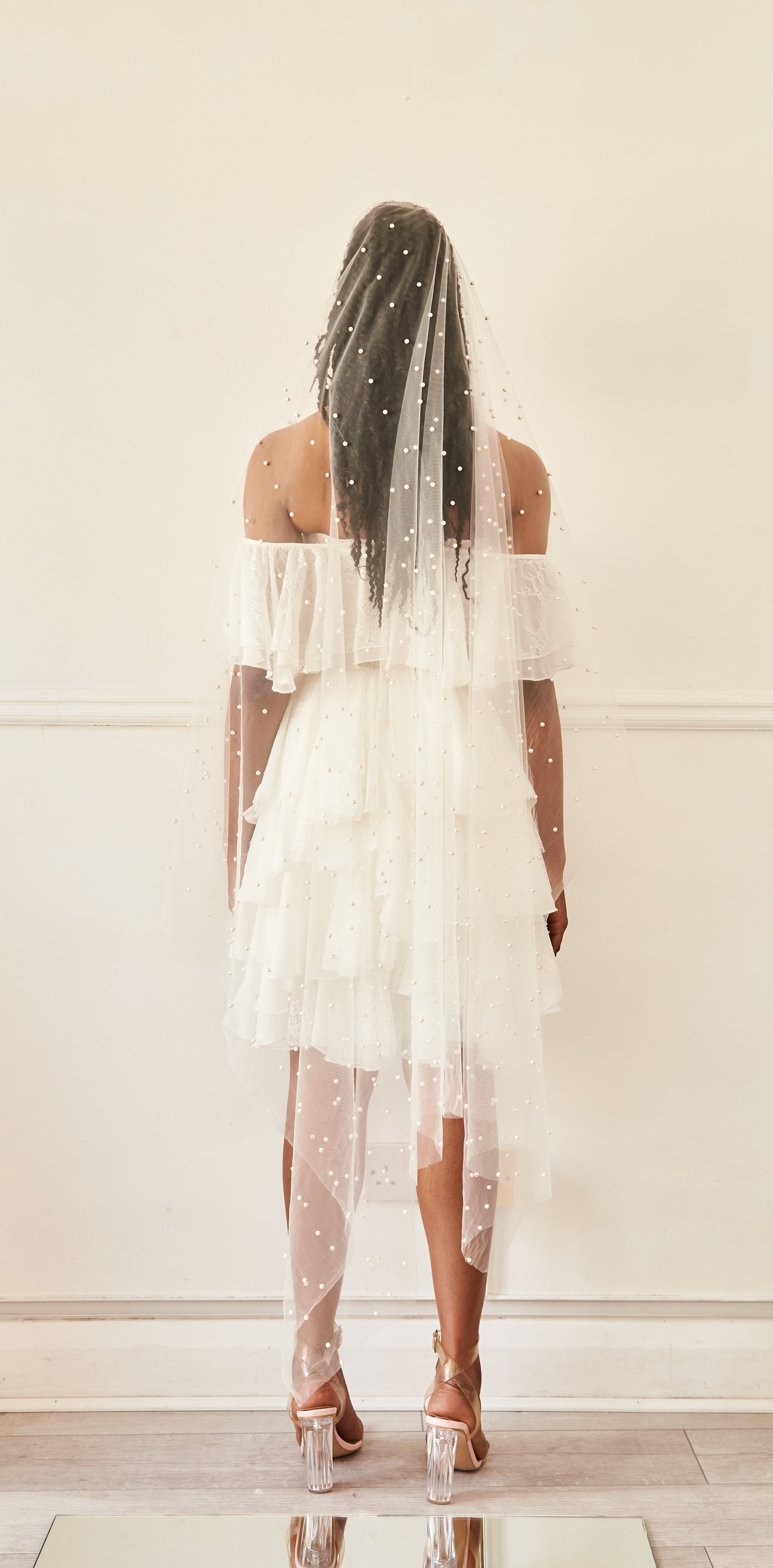 Bridal Ruffle Lace Dress