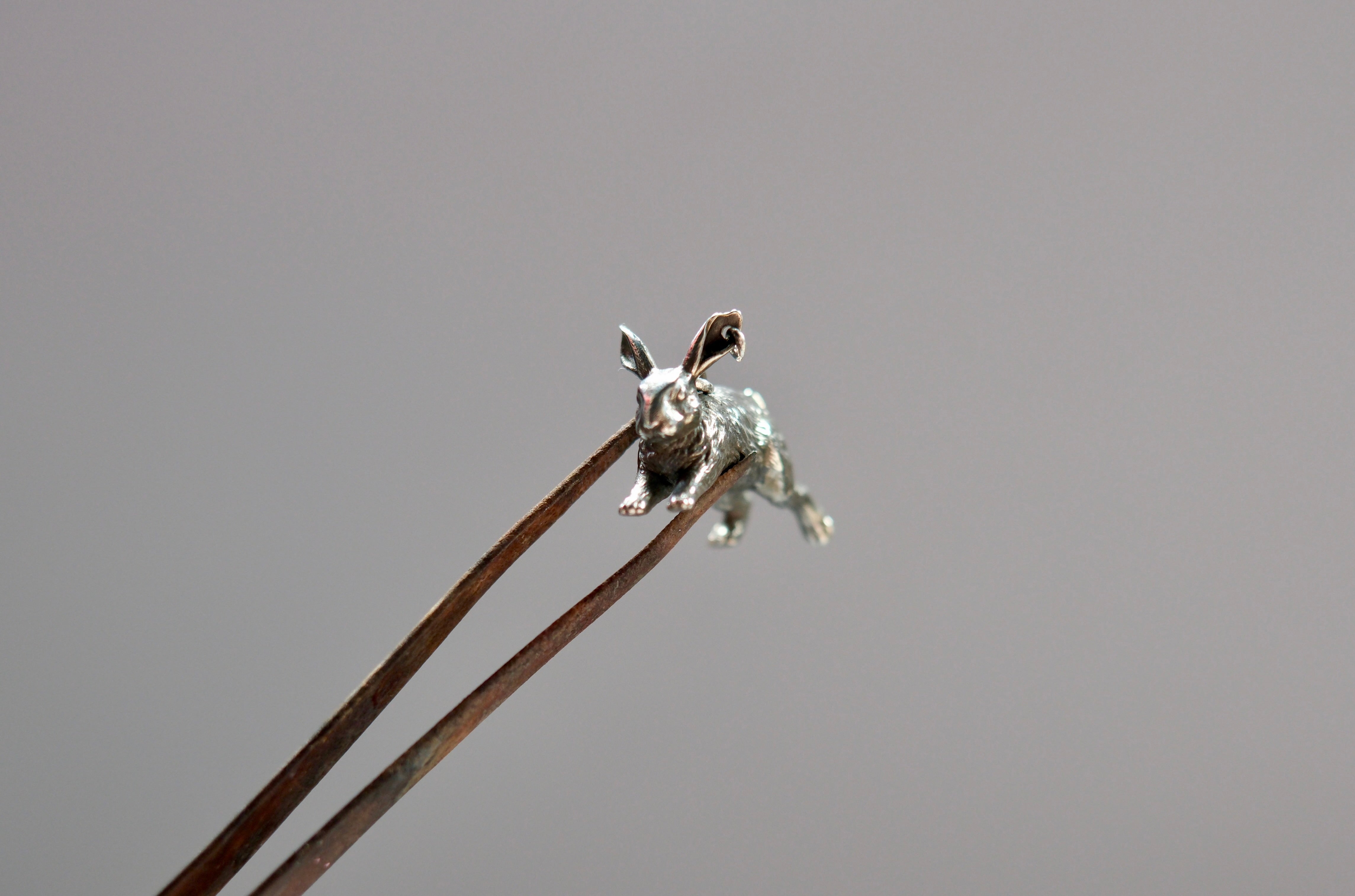 Rabbit Brooch in Brass