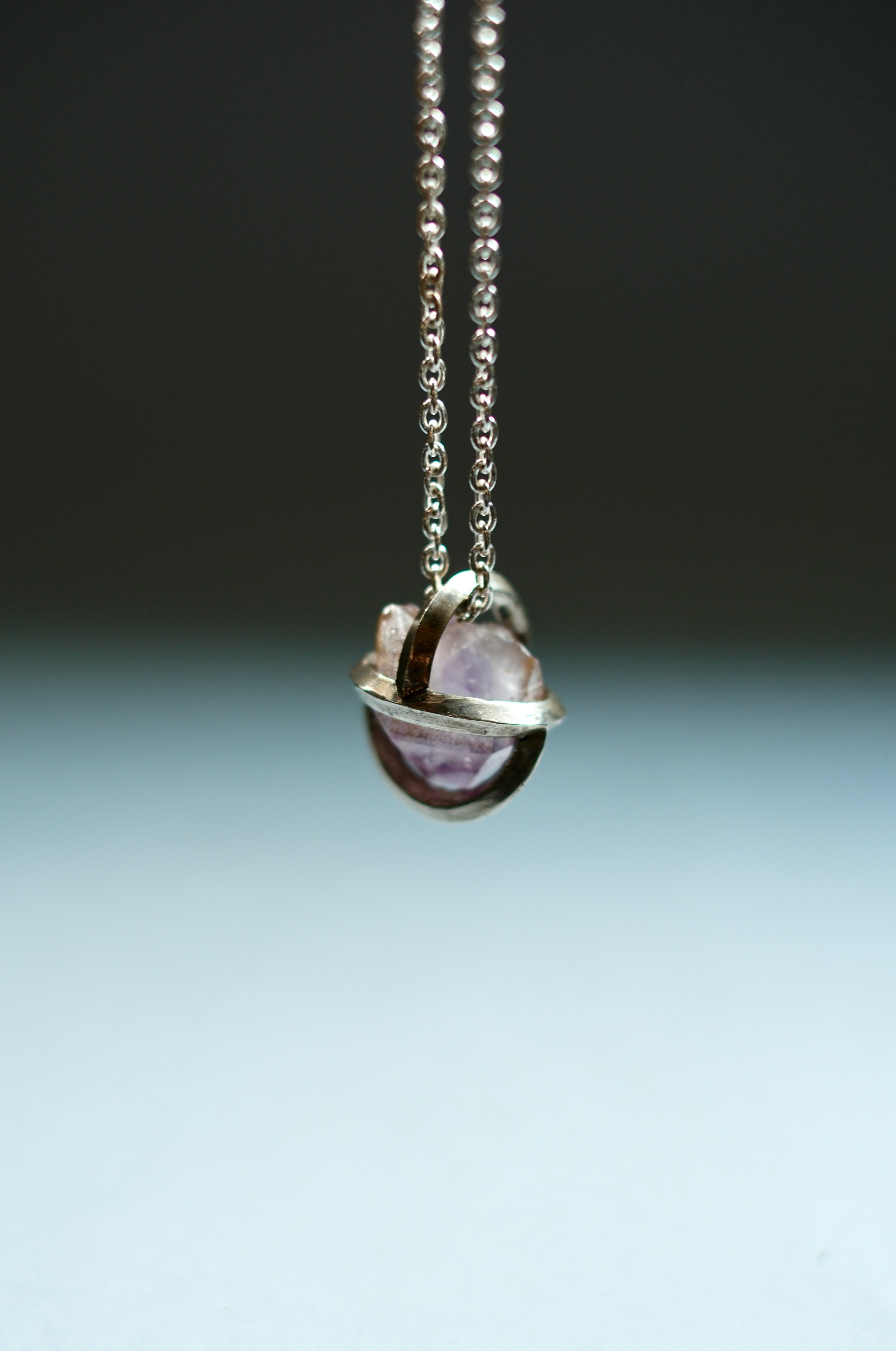 Amethyst in a Silver Cage