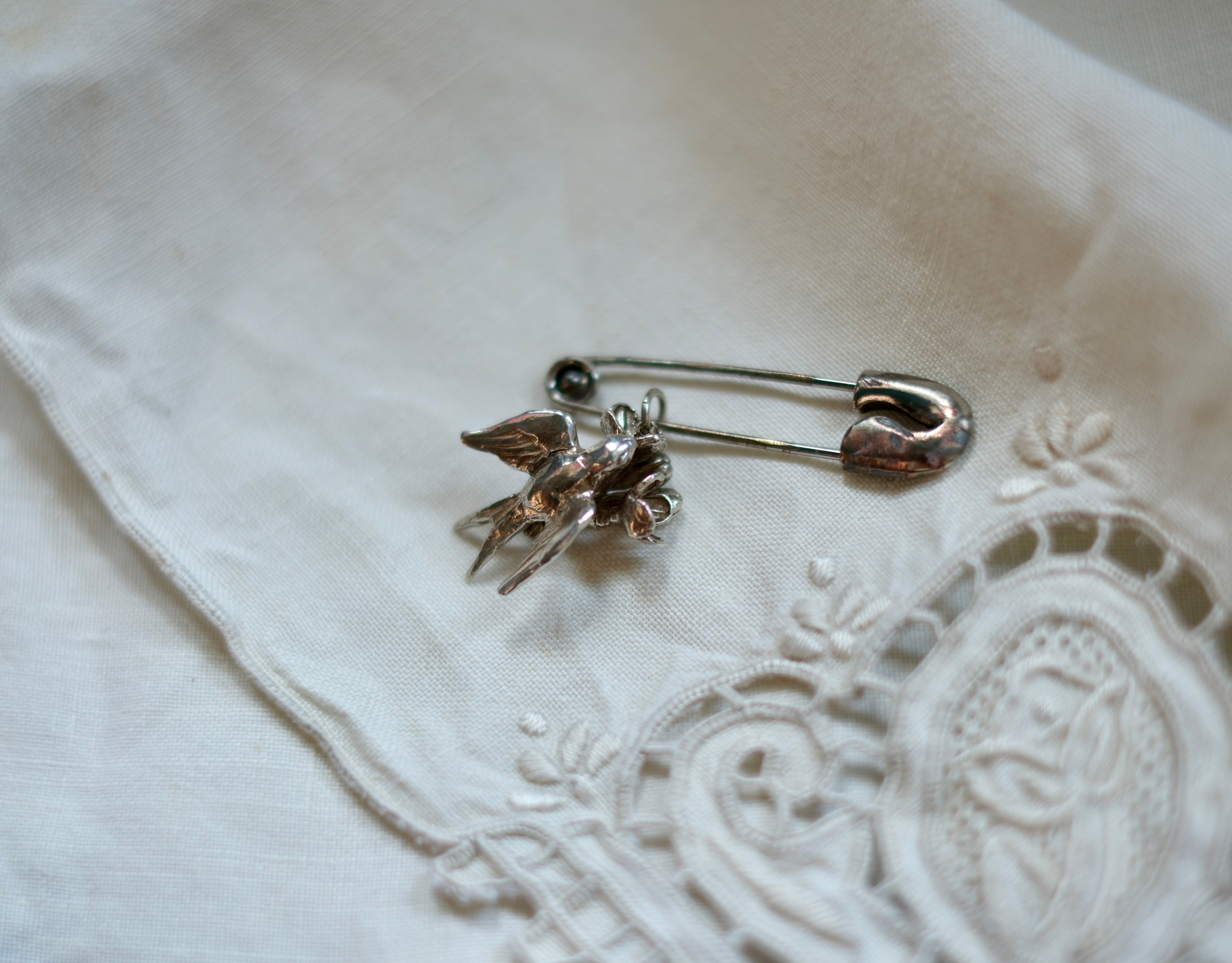 Swallow Brooch in Sterling Silver
