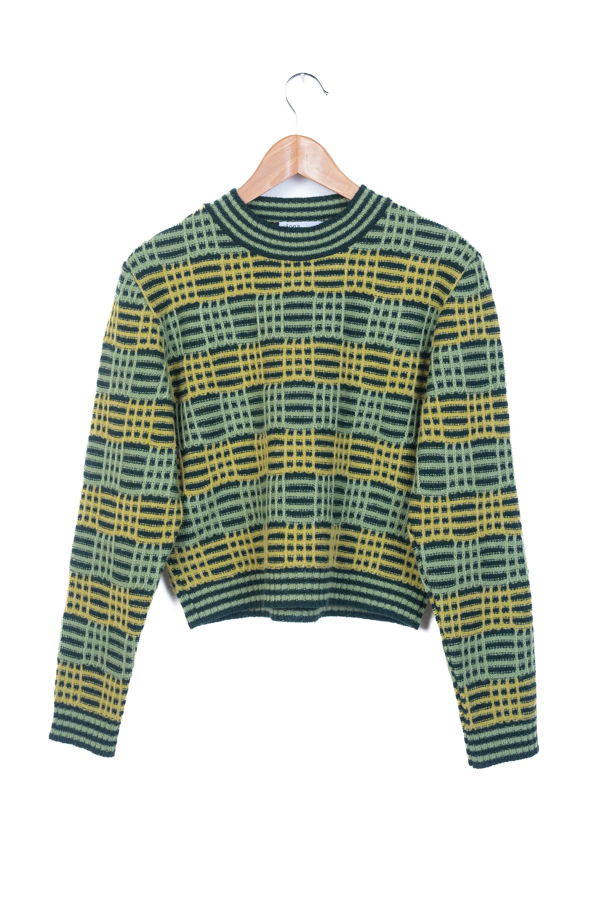 Green Check/Stripes Sweater - Regular/Oversize fit