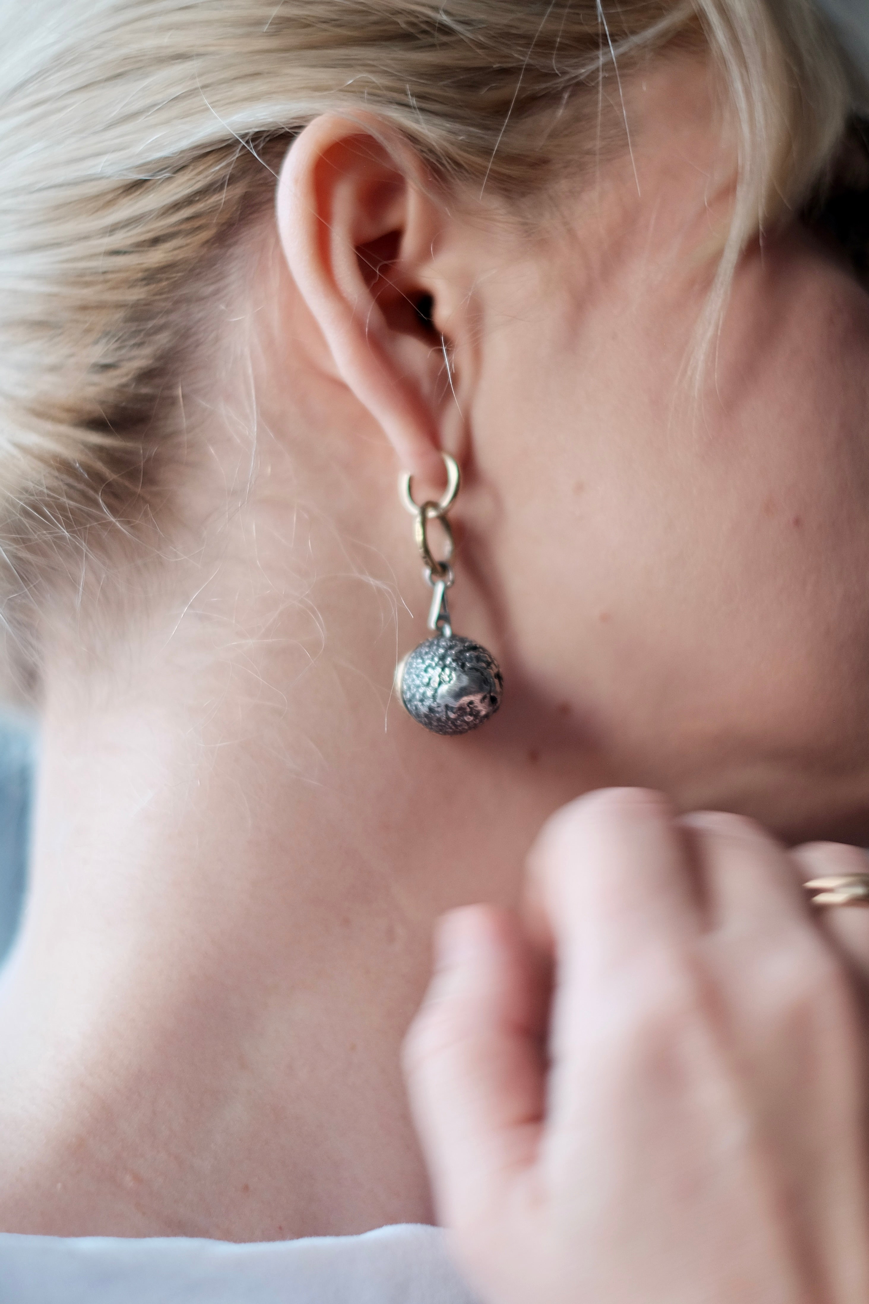 Nut Charm with Hidden Pearl