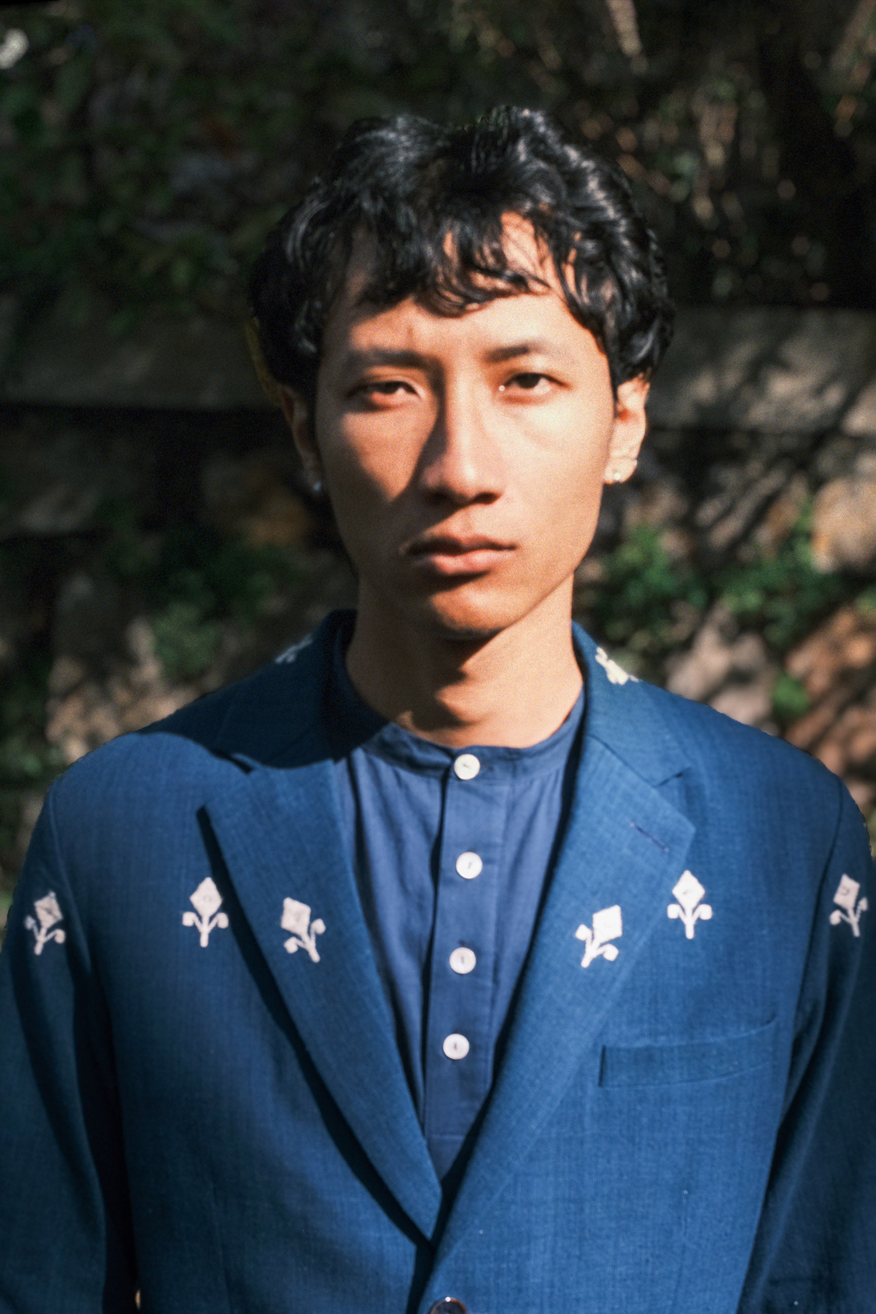 CREATOR INDIGO ERI SILK SHORT SLEEVE JACKET