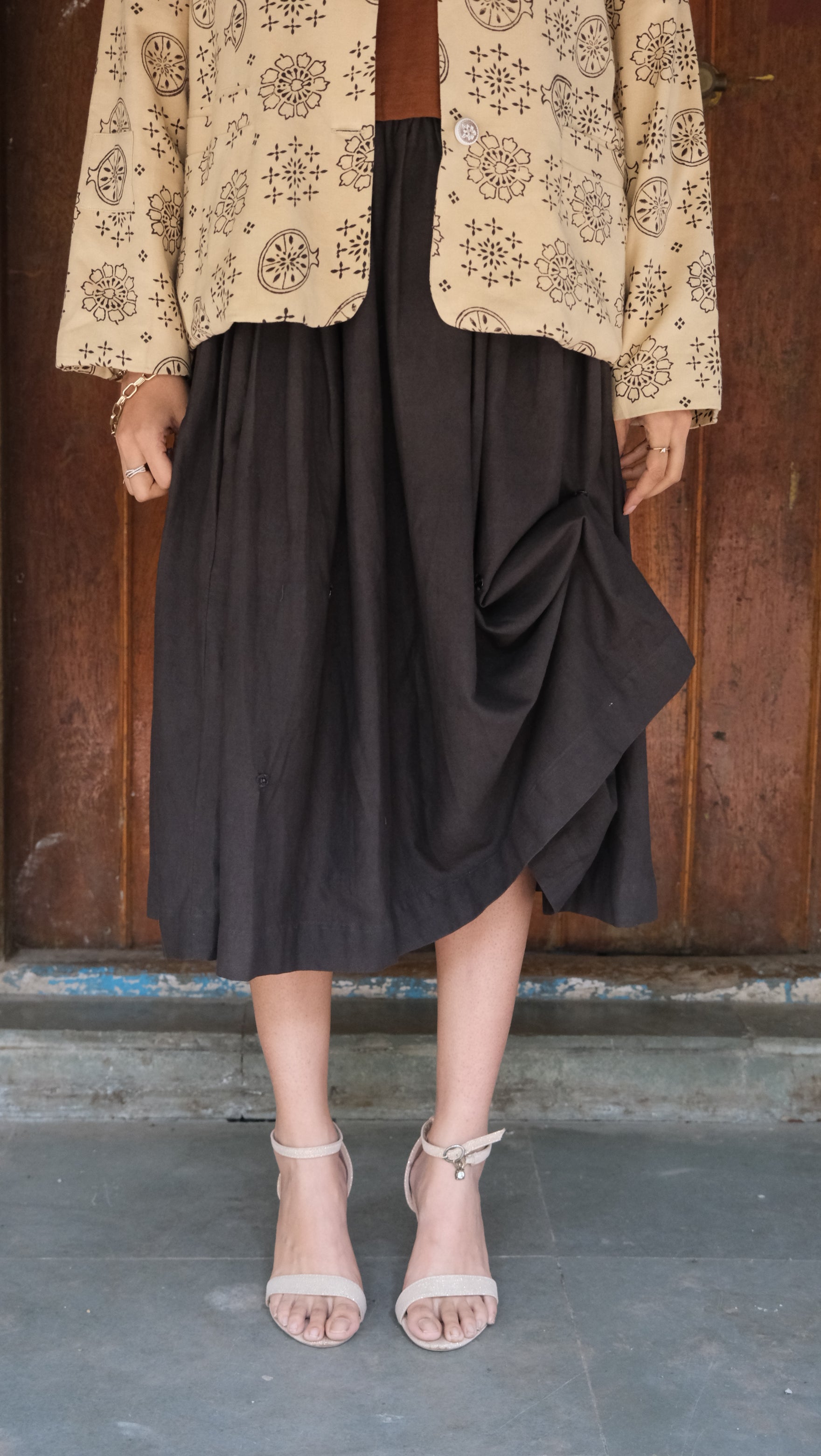 KARUNGALI GATHERED SKIRT