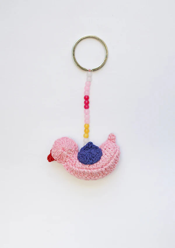 Baby Pink Bird Key Chain