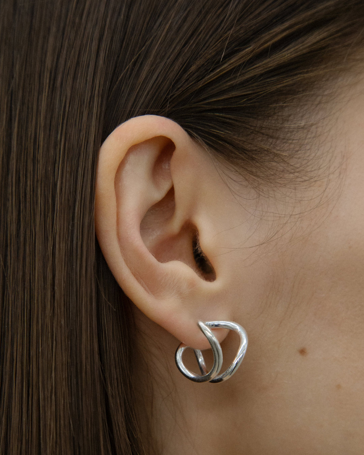 Double Vault Earrings Small – Sterling Silver