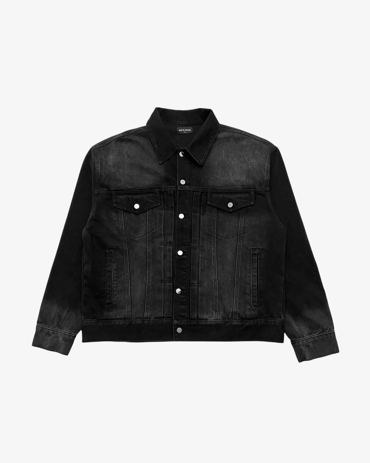 Washed Black Denim Jacket
