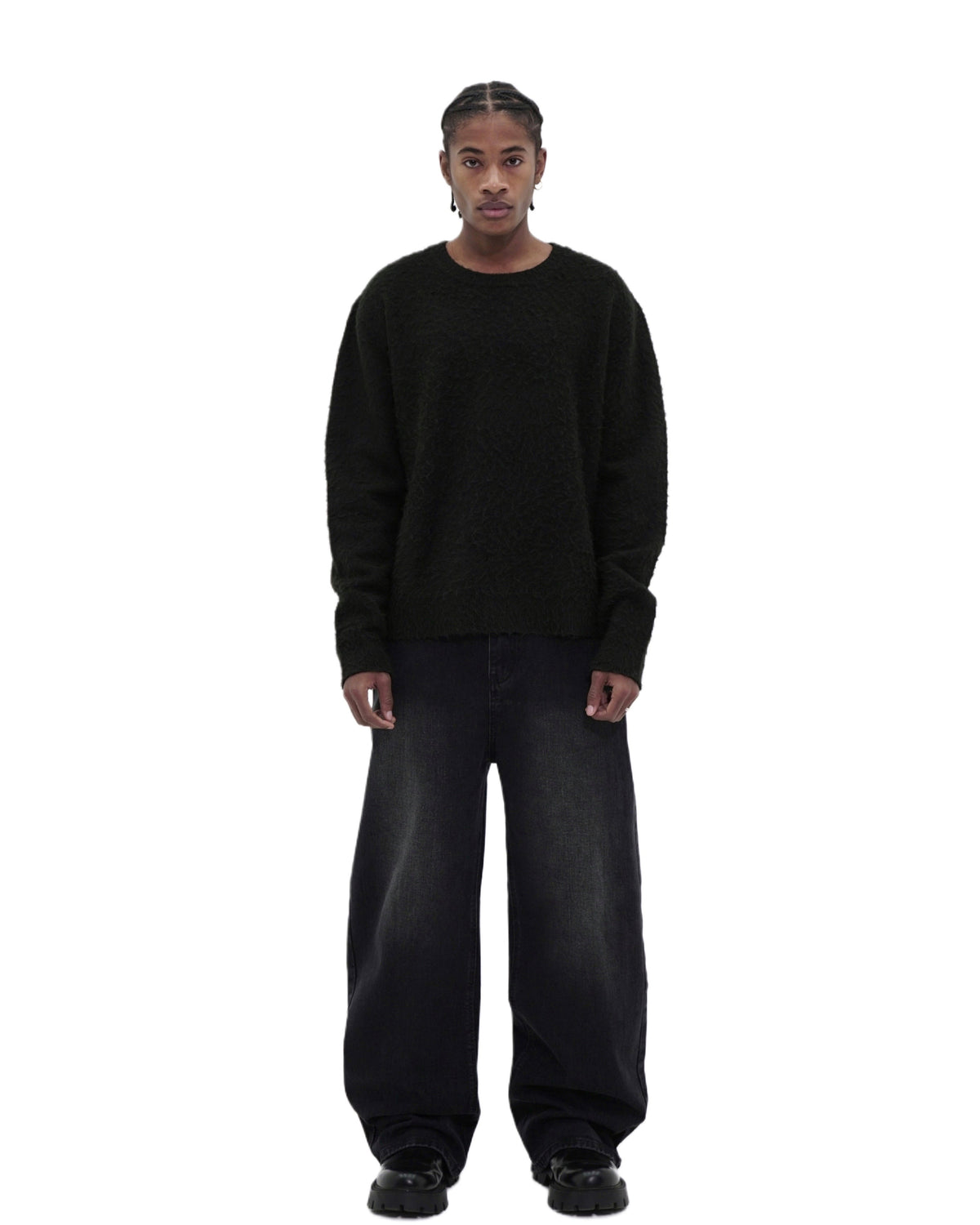 Midnight Black Mohair Sweater