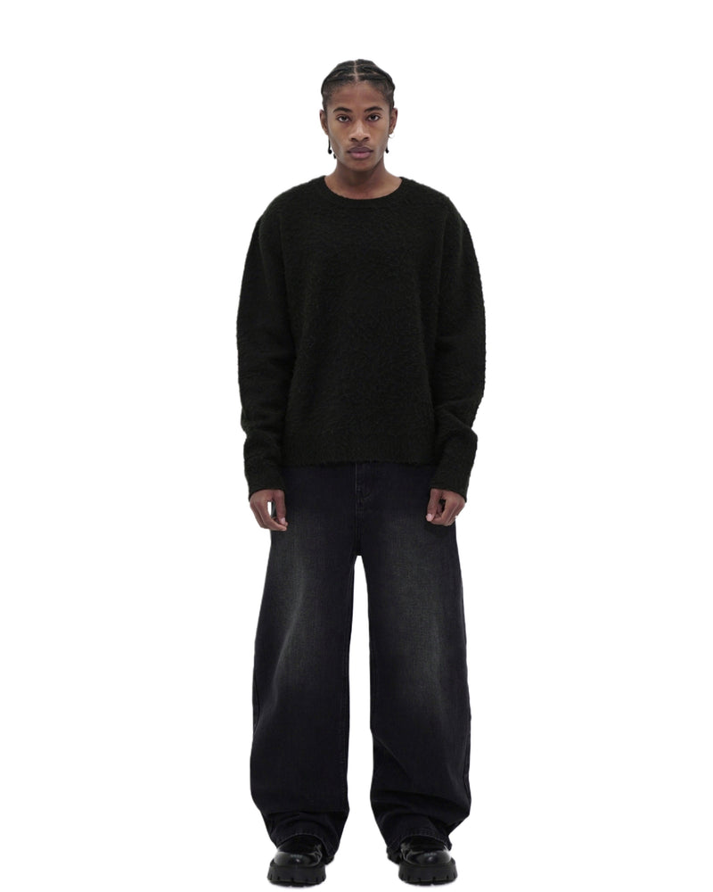 Midnight Black Mohair Sweater