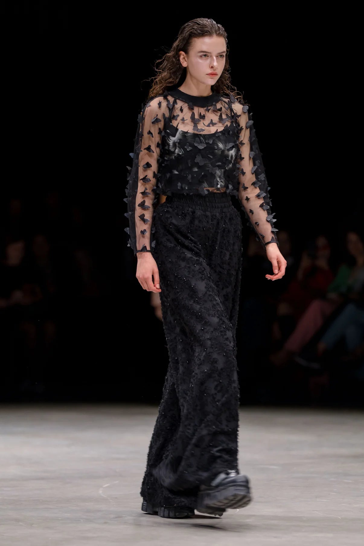 Evening Sheer Organza Blouse