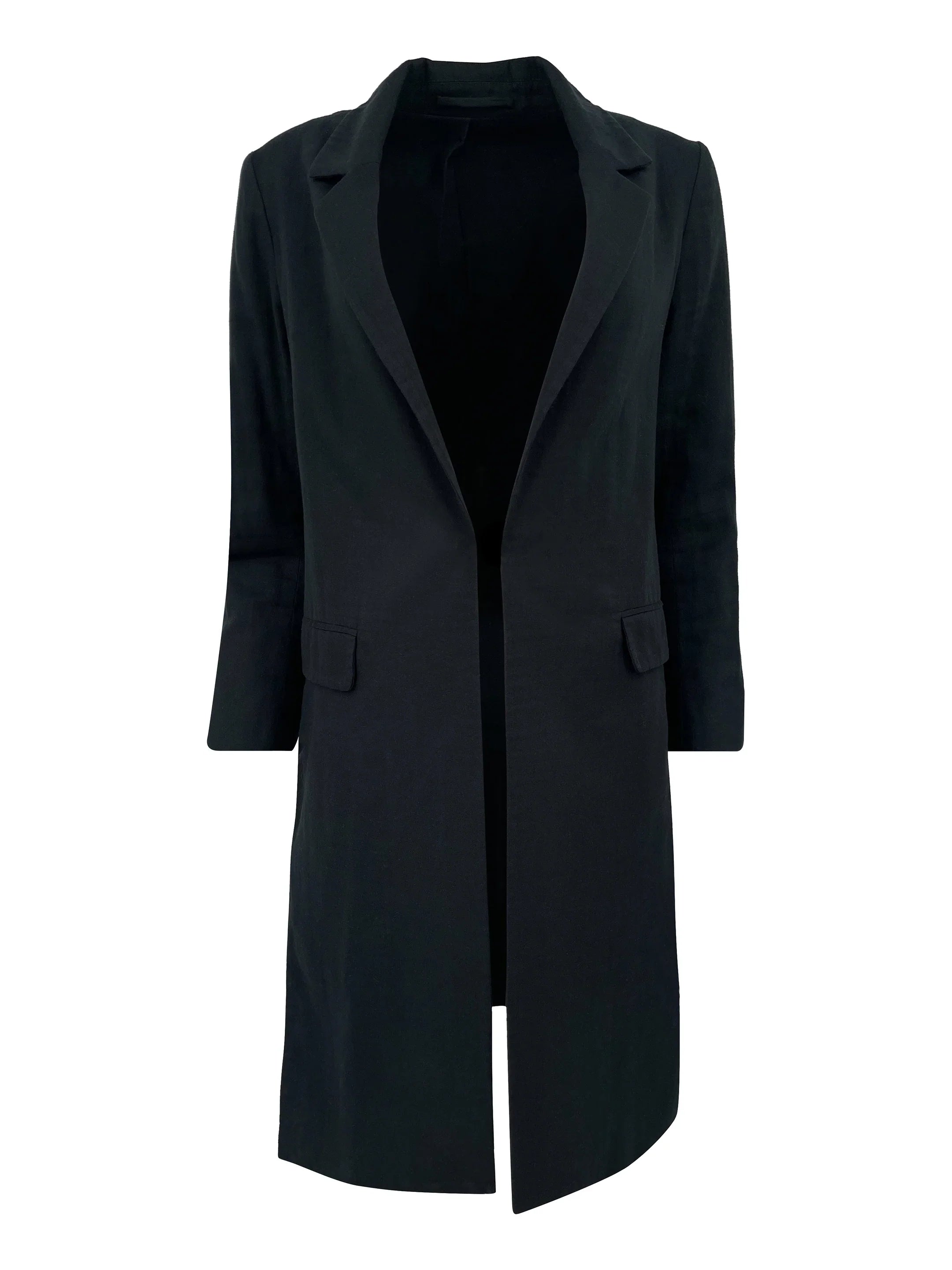Women's Knee Length Blazer with Slit Up the Sides
