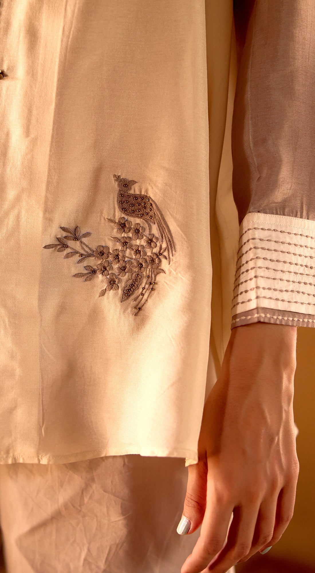 COTTON SHIRT TWO TONE