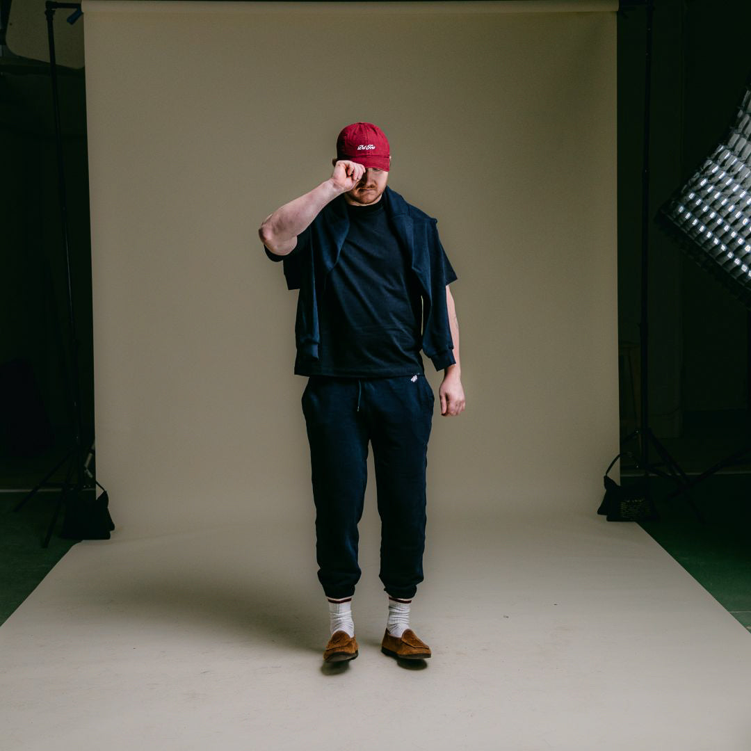 Men's Tonal Embroidered Tee - Navy