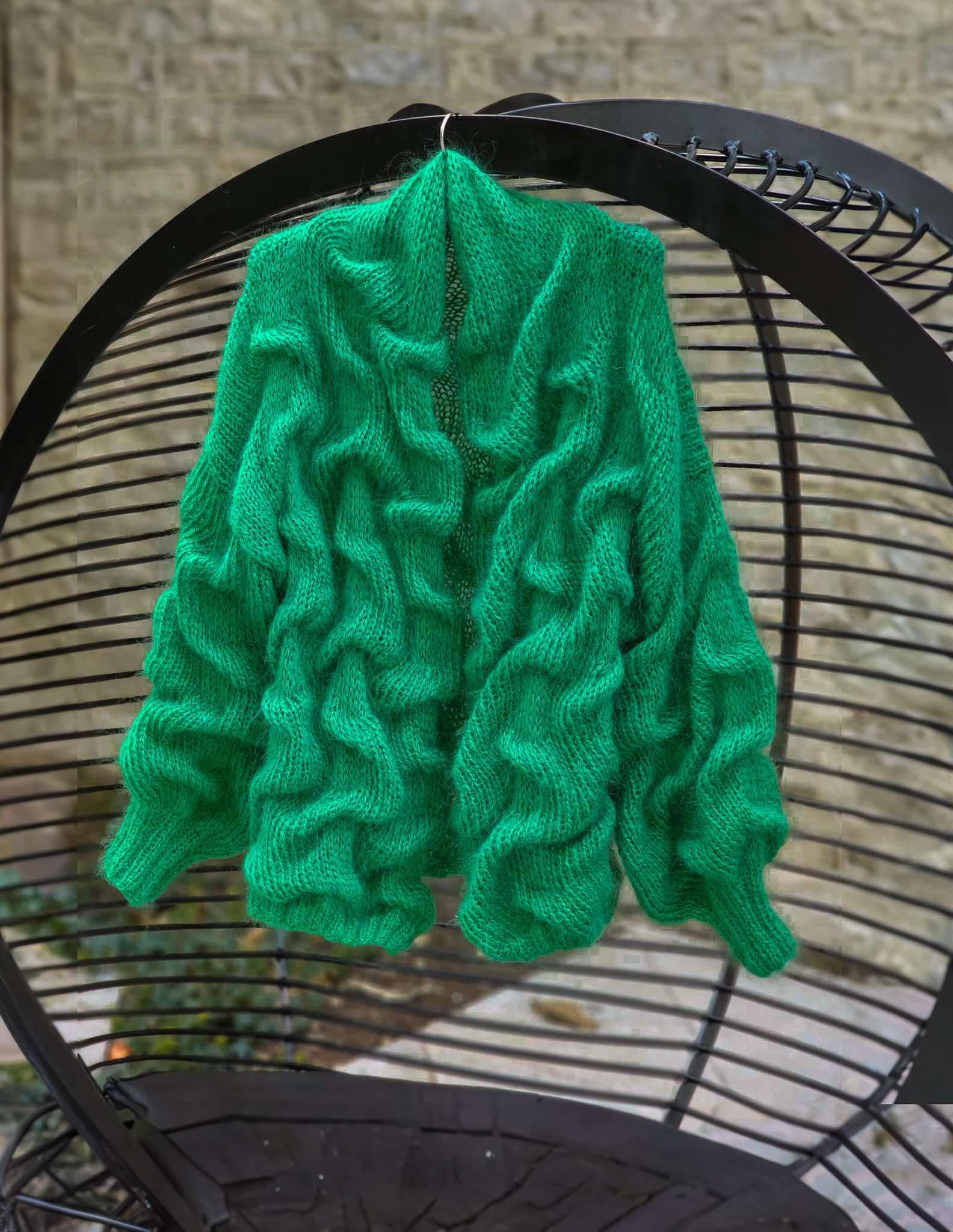 Emerald Waves bomber jacket