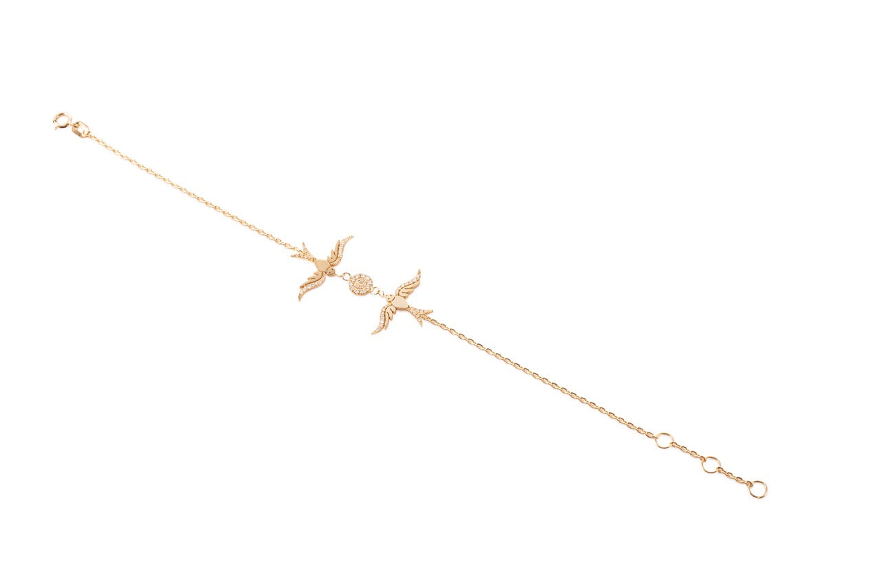 Eternal Joy Avian Diamond Birds Bracelet