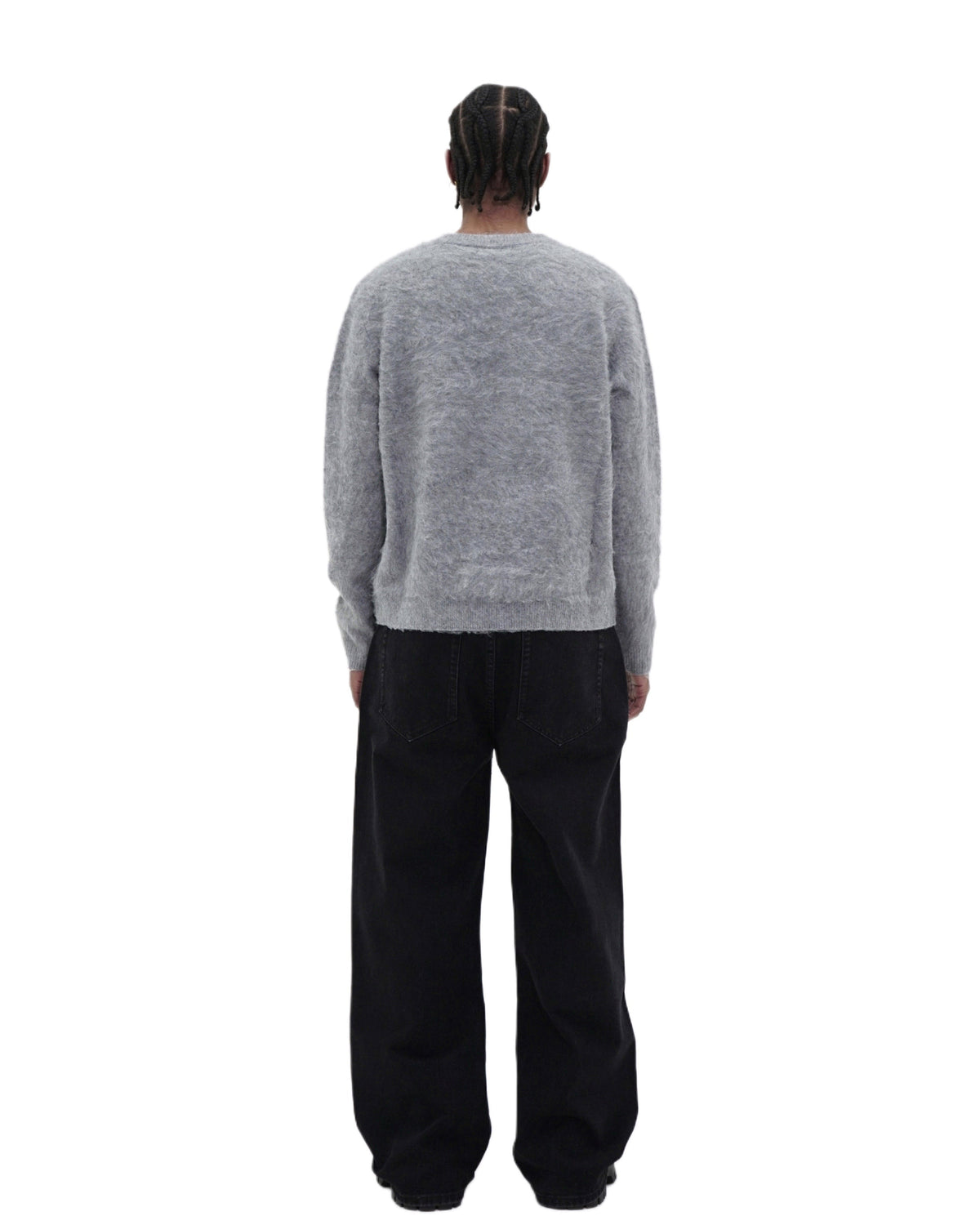 Heather Gray Mohair Sweater