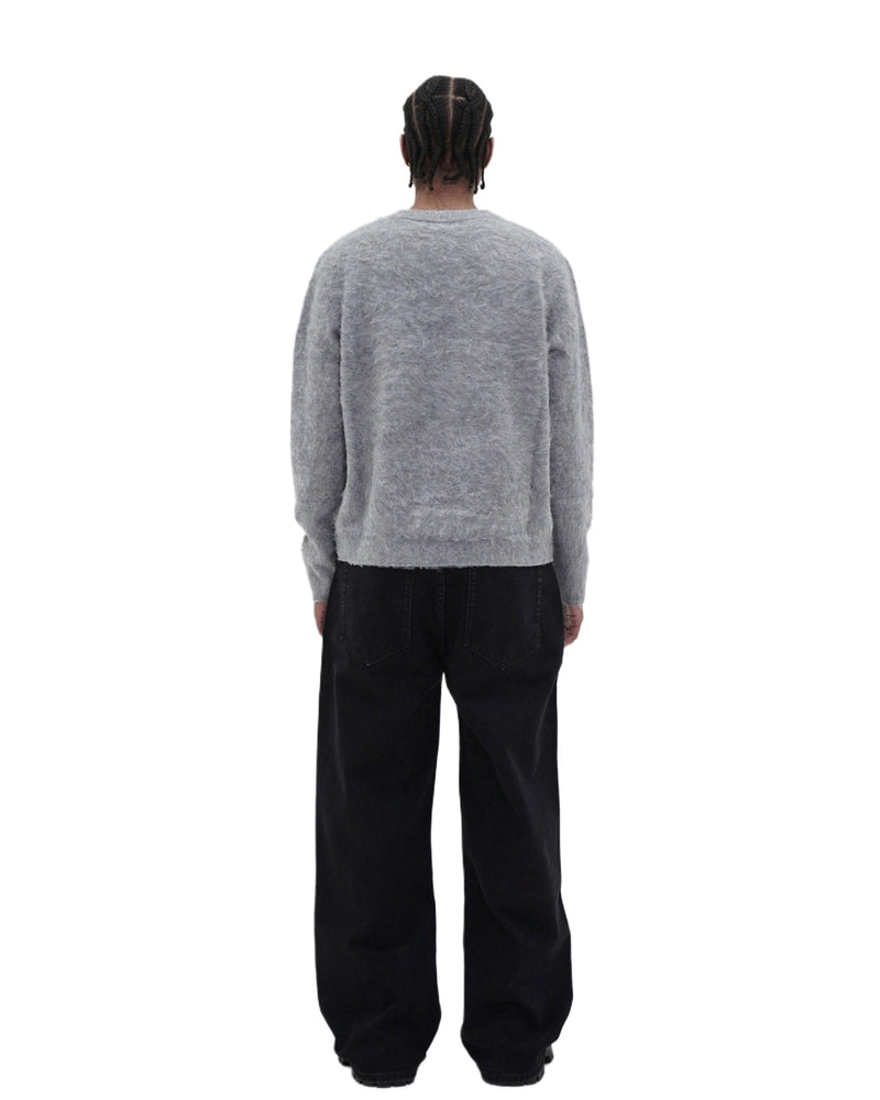 Heather Gray Mohair Sweater