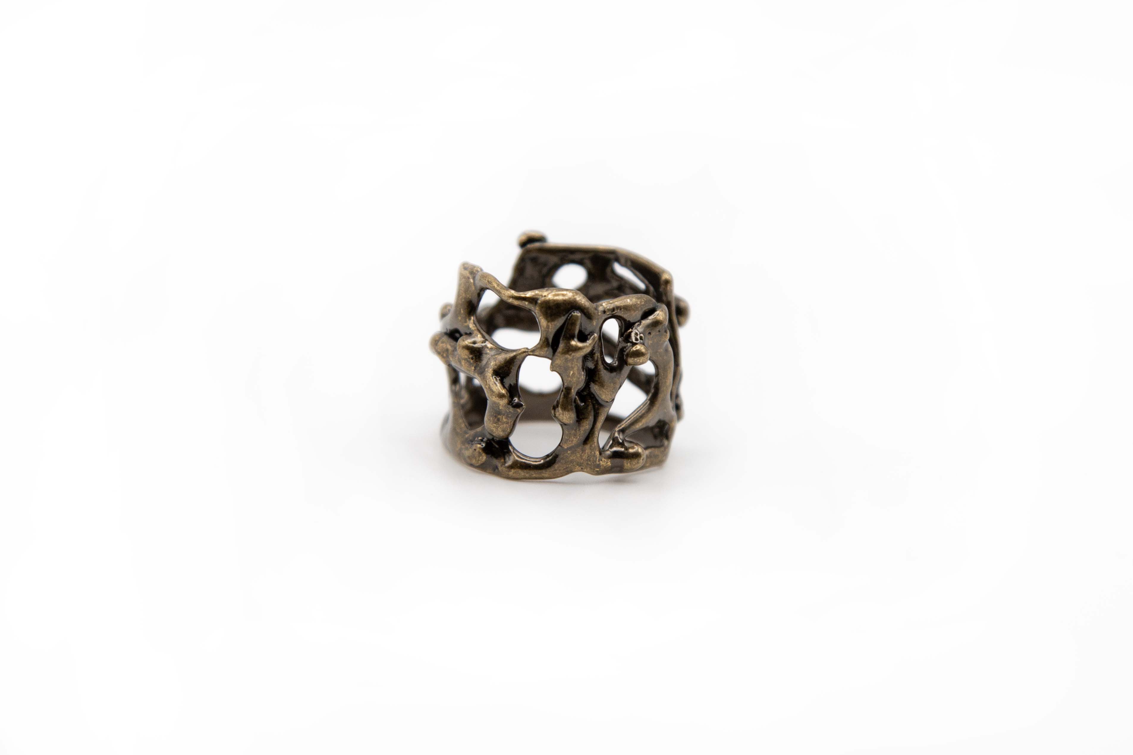 FLUSSO 24K gold-plated brass Ring