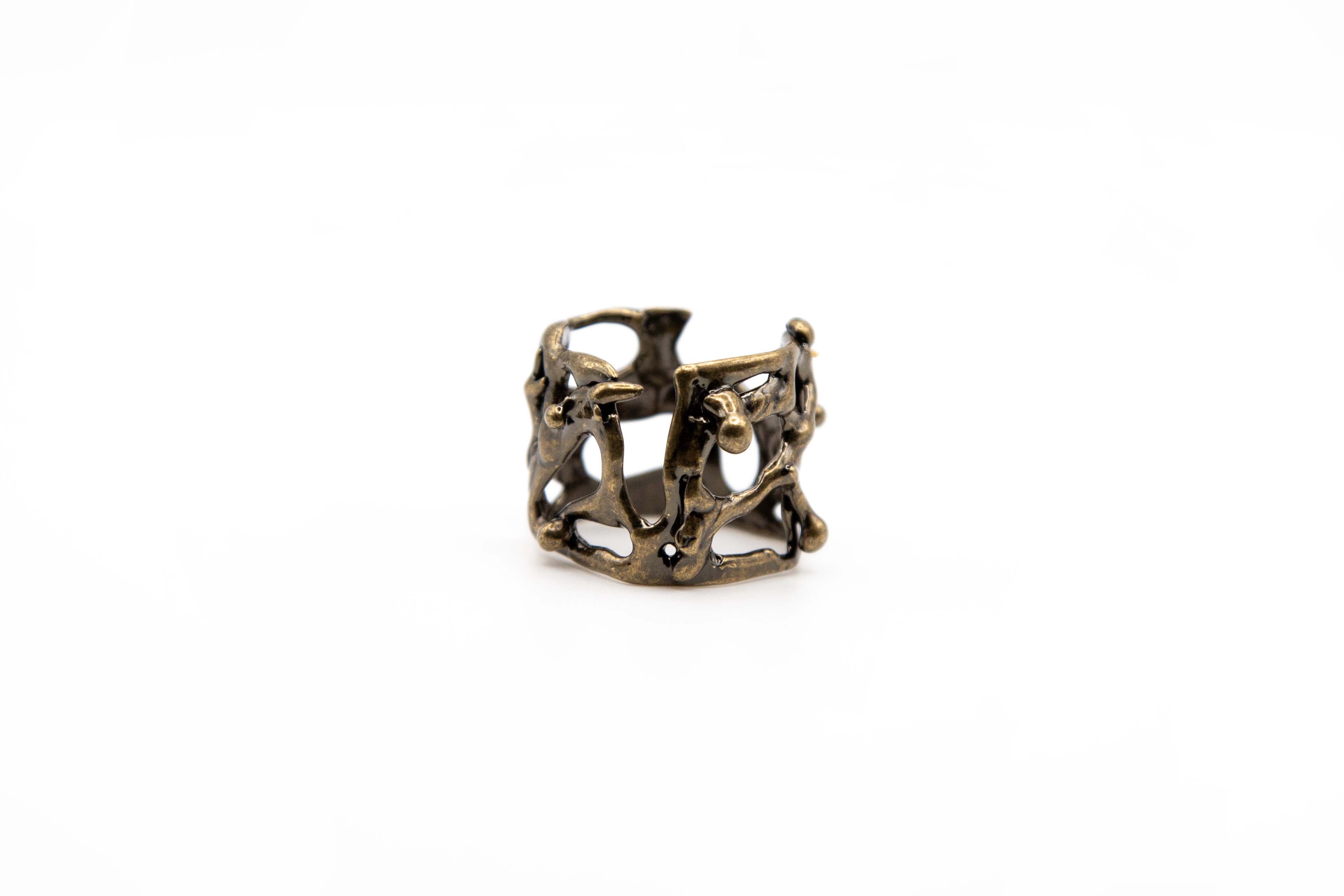 FLUSSO 24K gold-plated brass Ring